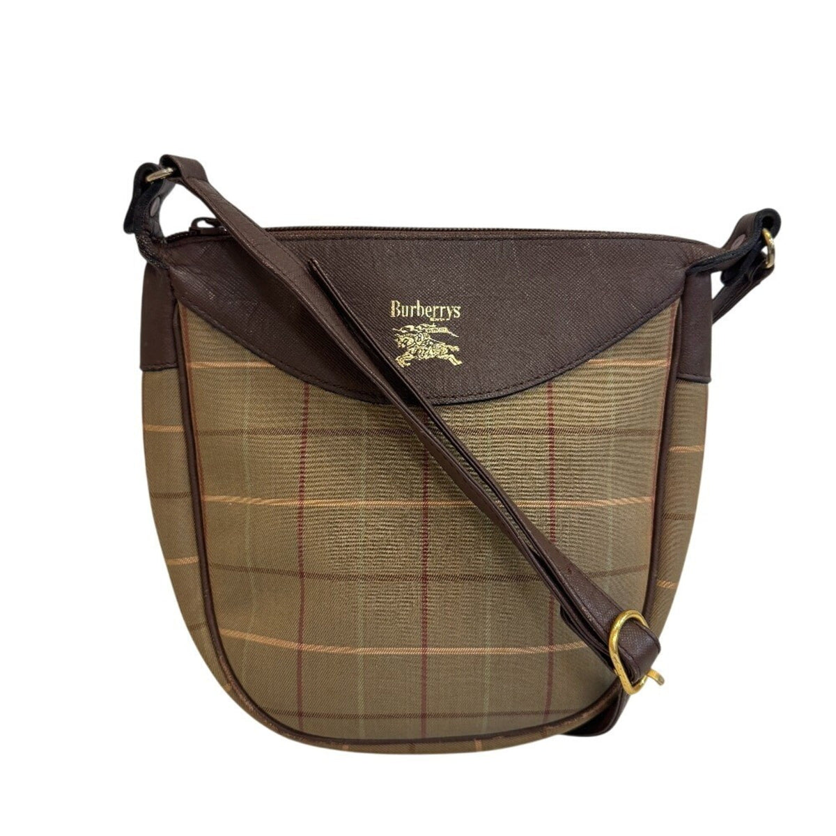 Burberry Brown Canvas Shoulder Bag (Pre-Owned)