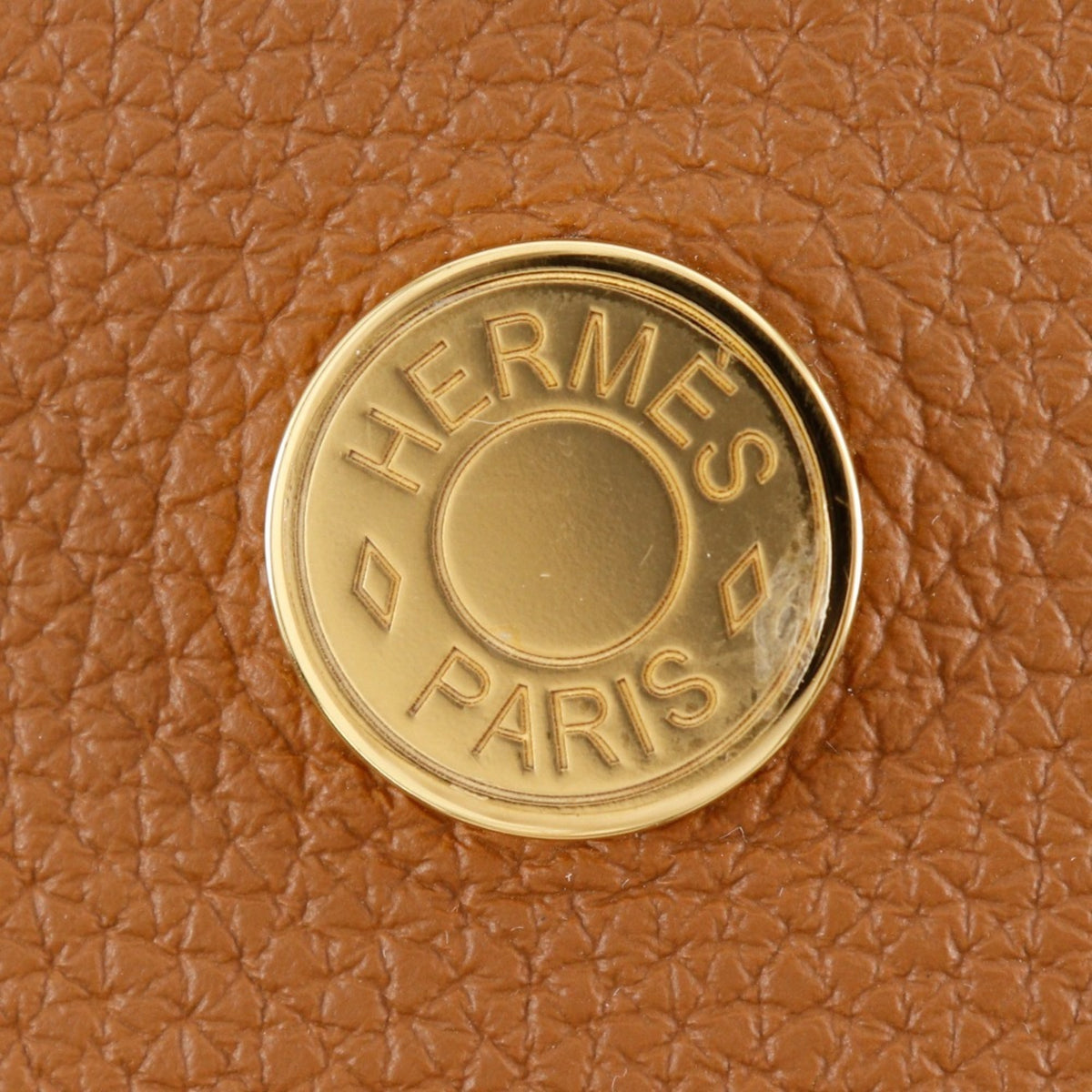 Hermes Brown Gold Brown Togo Leather Shoulder Bag (Pre-Owned)