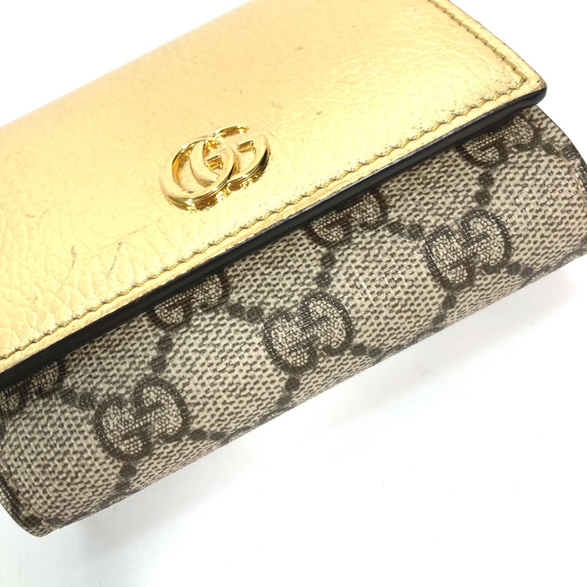 Gucci Gold Leather Wallet (Bi-Fold) (Pre-Owned)