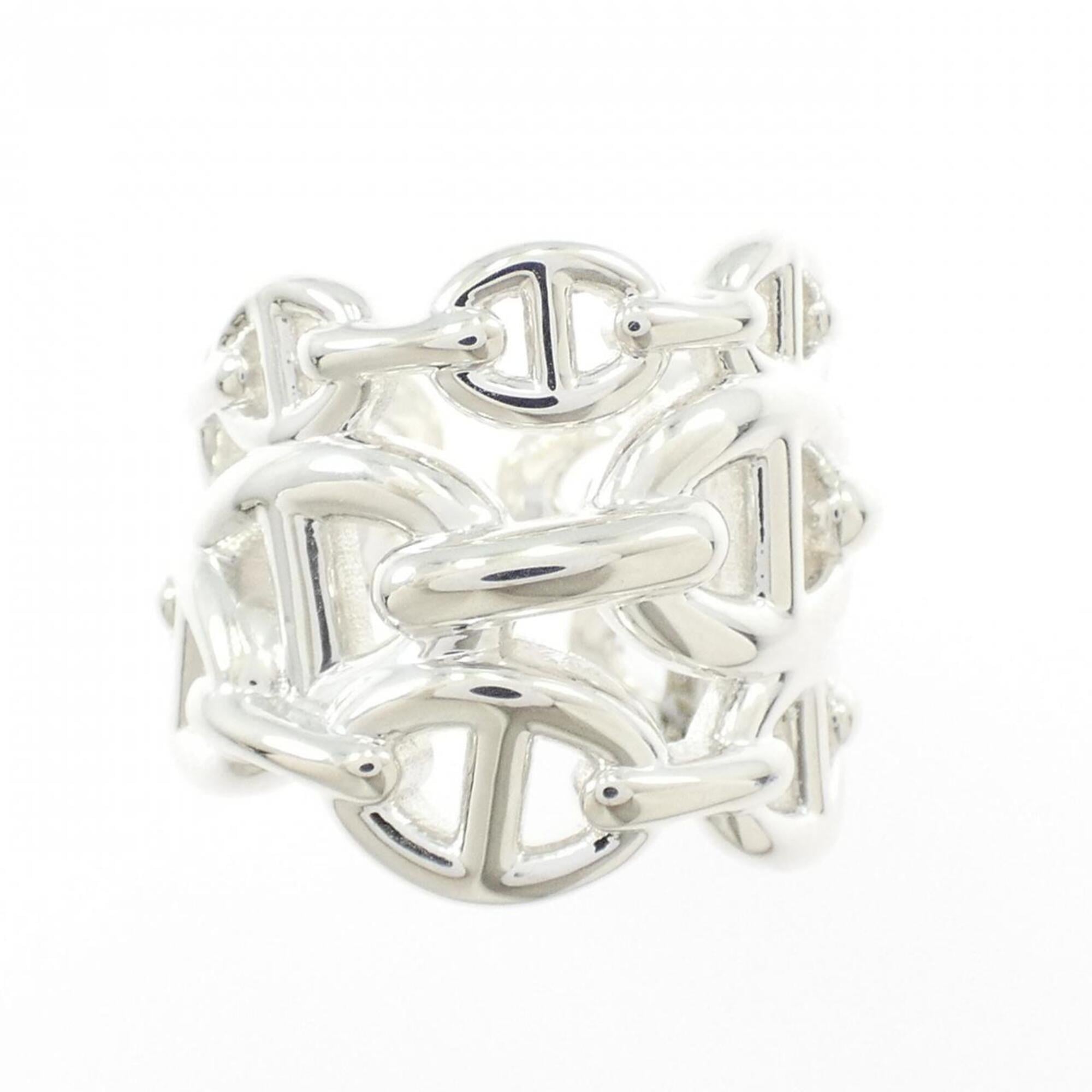 Hermes Silver 925 Band Ring (Pre-Owned)