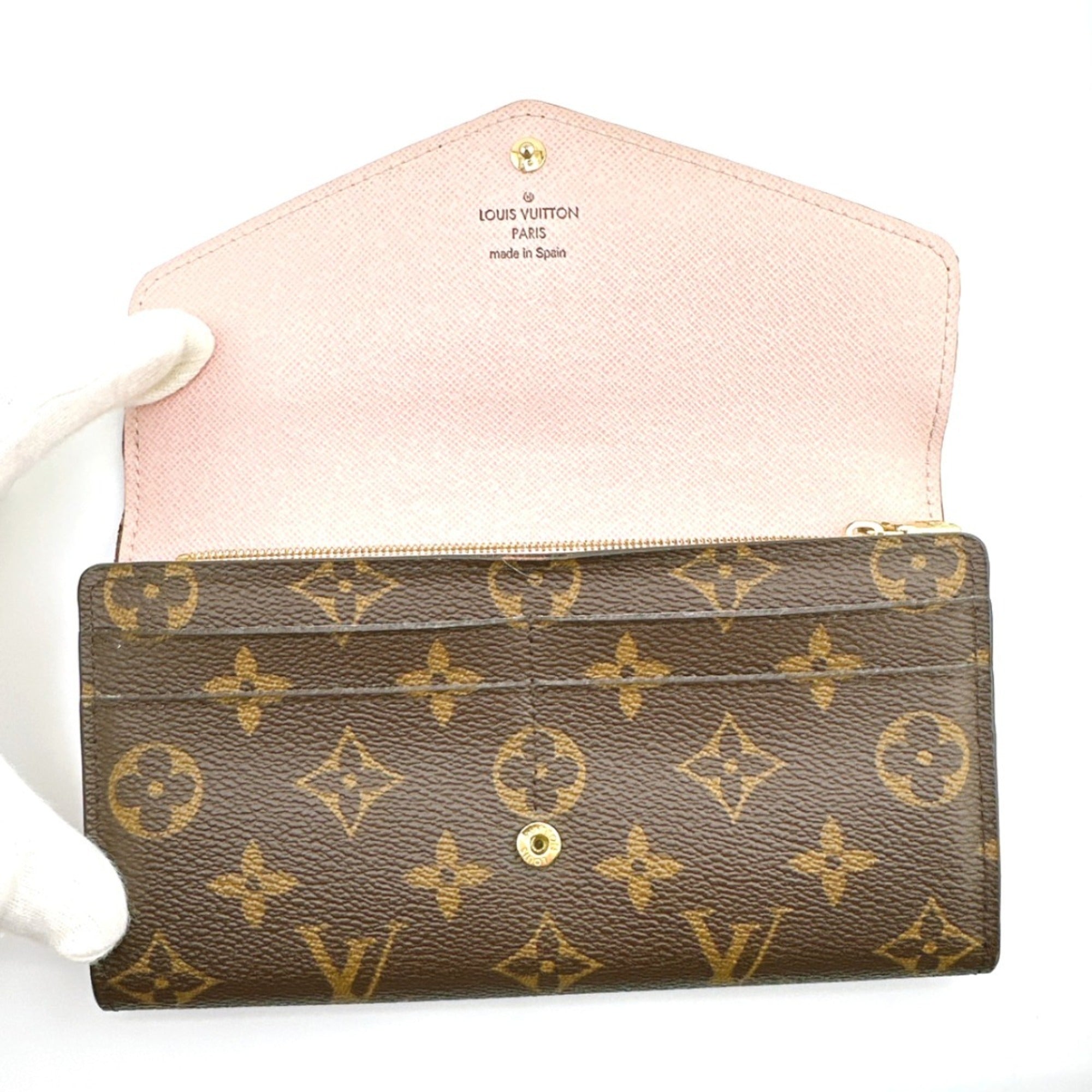 Louis Vuitton Rose Ballerine Monogram Long Wallet (Bi-Fold) (Pre-Owned)