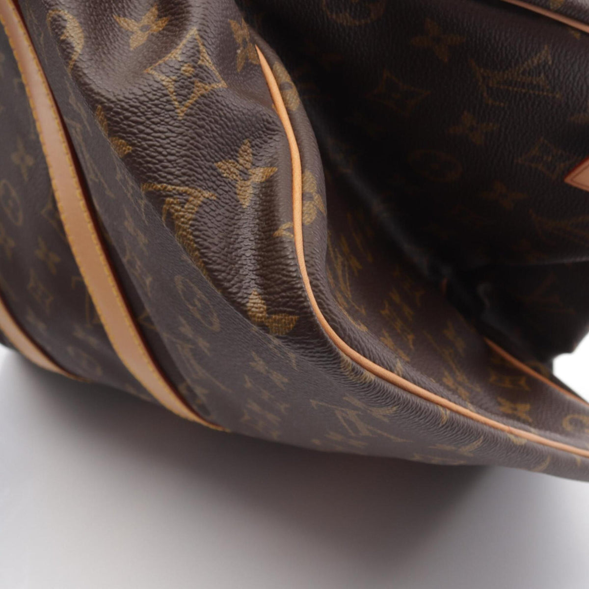 Louis Vuitton Brown Coated Canvas Leather Boston Bag Handbag (Pre-Owned)