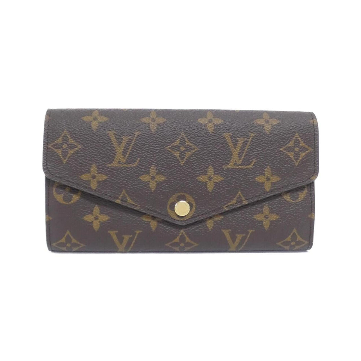 Louis Vuitton Brown Coated Canvas Long Wallet (Bi-Fold) (Pre-Owned)