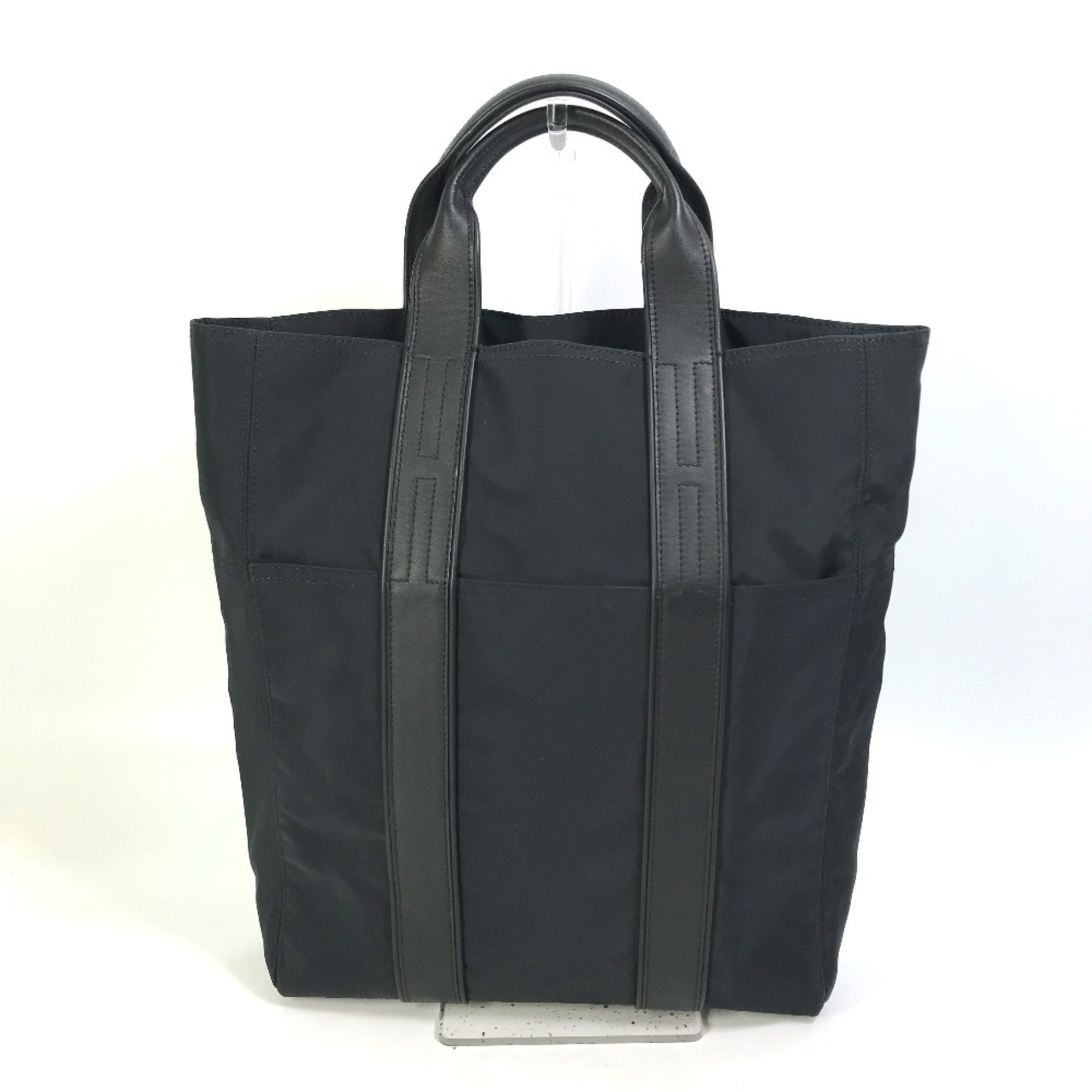 Hermes Acapulco Black Nylon Handbag Tote Bag (Pre-Owned)