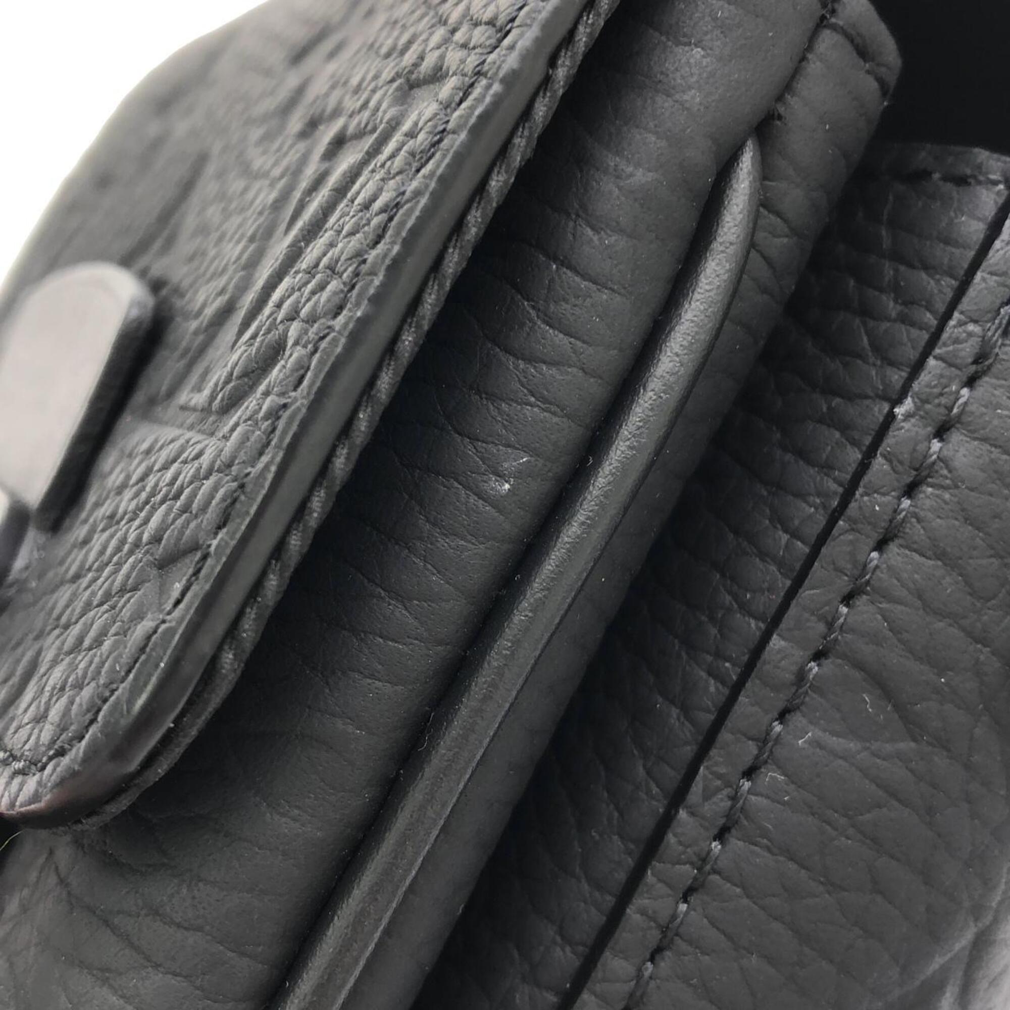 Louis Vuitton Black Leather Shoulder Bag (Pre-Owned)