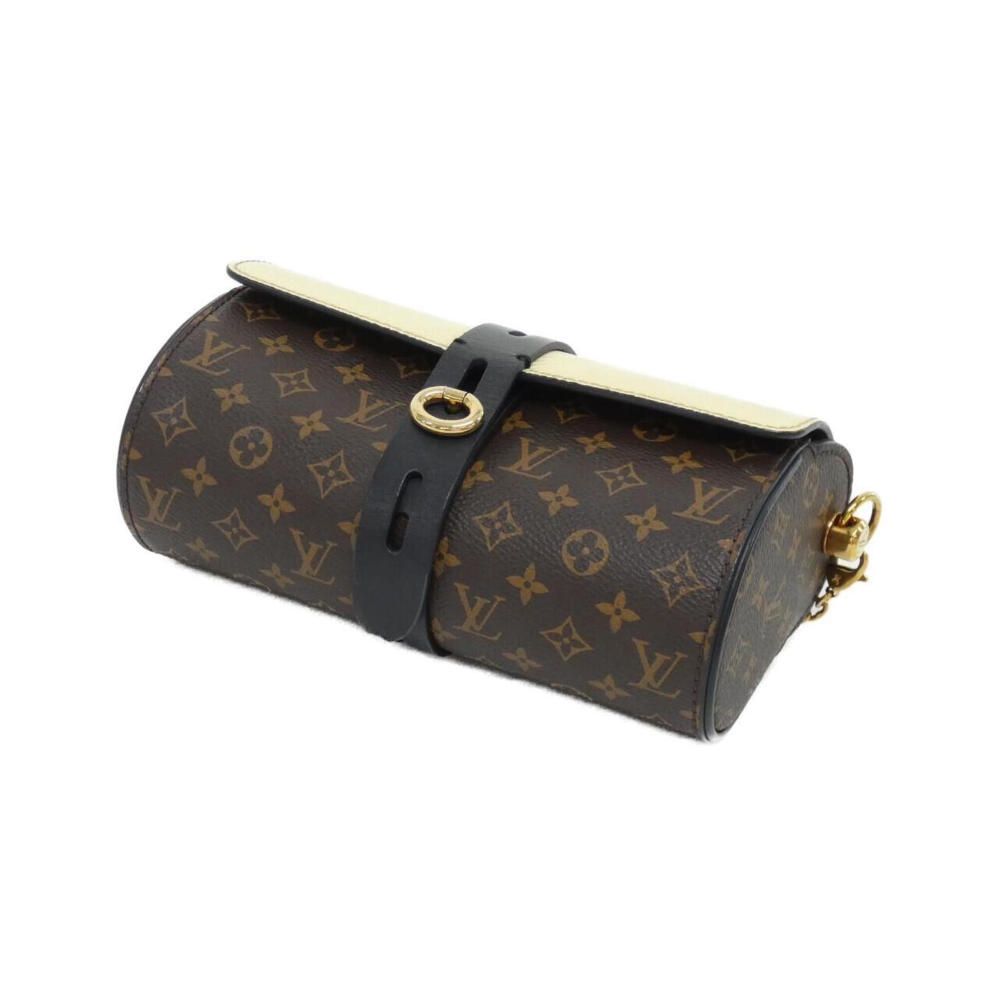 Louis Vuitton Jaune Marron Coated Canvas Leather Shoulder Bag (Pre-Owned)