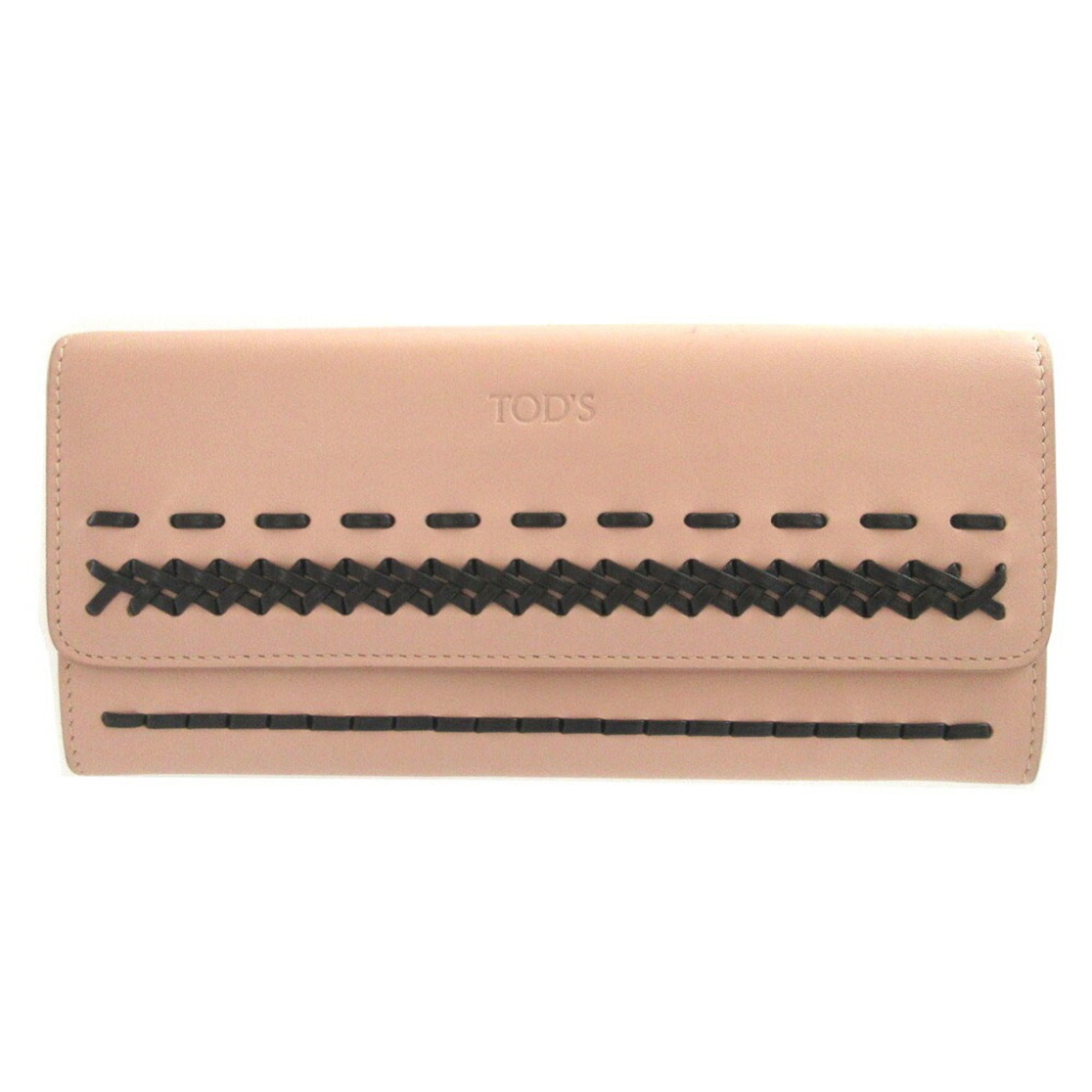 Tod's Pink Leather Long Wallet (Bi-Fold) (Pre-Owned)