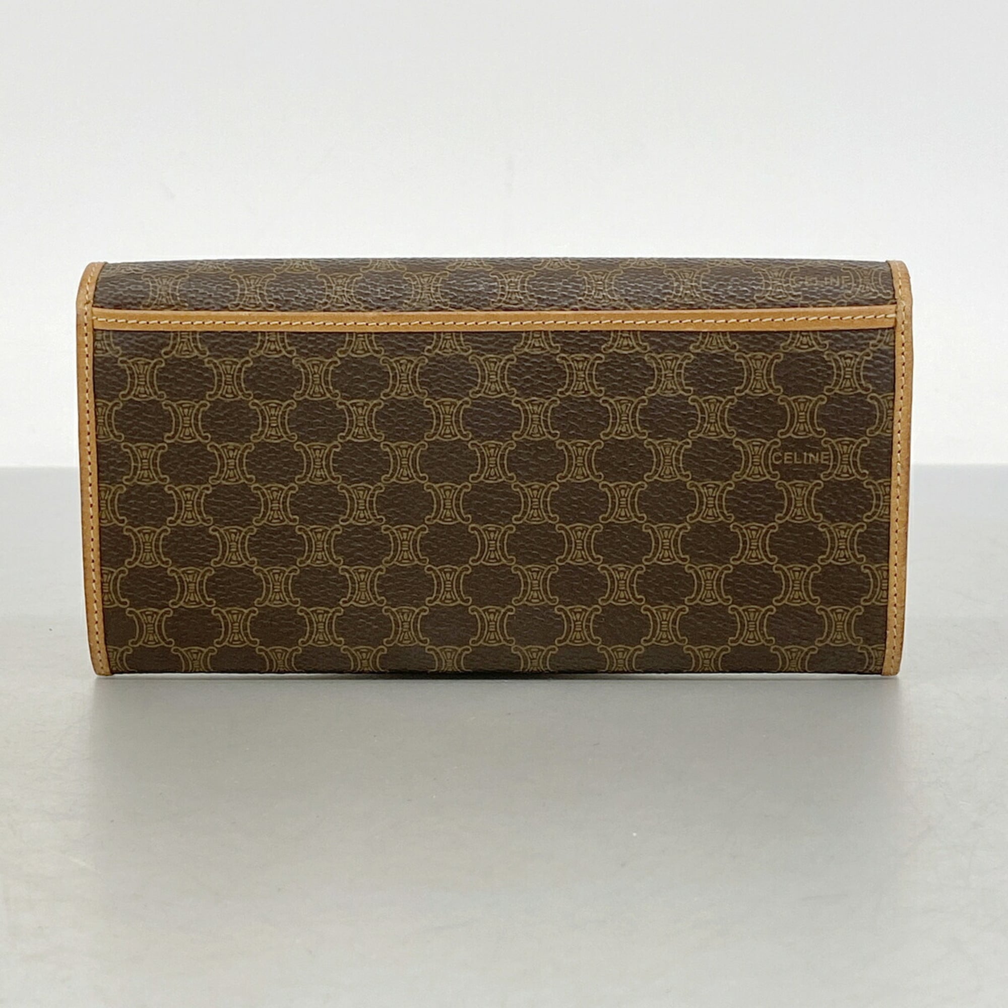 Celine Brown Pvc Long Wallet (Bi-Fold) (Pre-Owned)