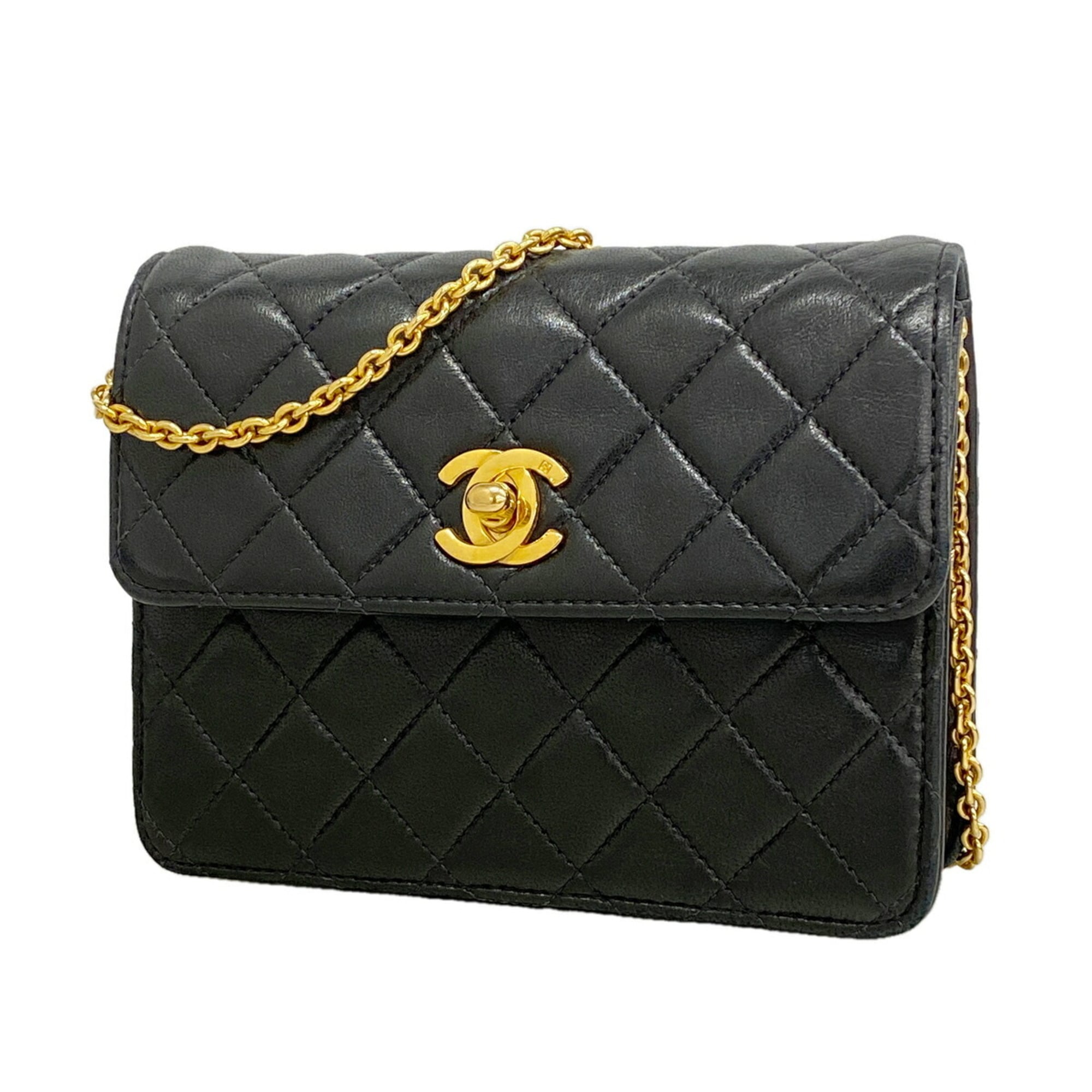 Chanel Black Leather Shoulder Bag (Pre-Owned)