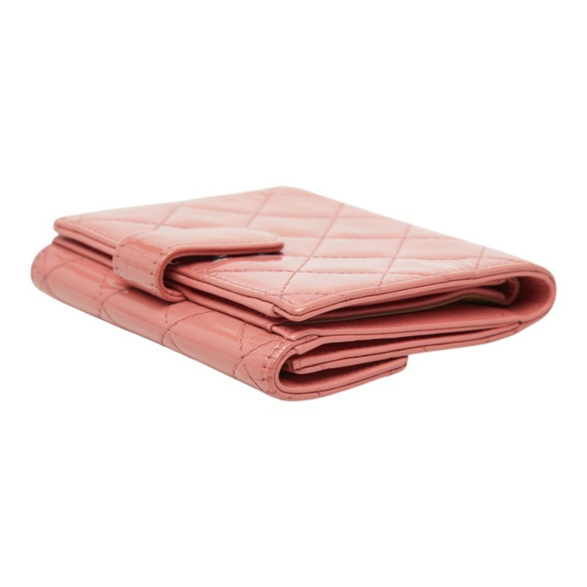 Chanel Pink Patent Leather Wallet (Bi-Fold) (Pre-Owned)