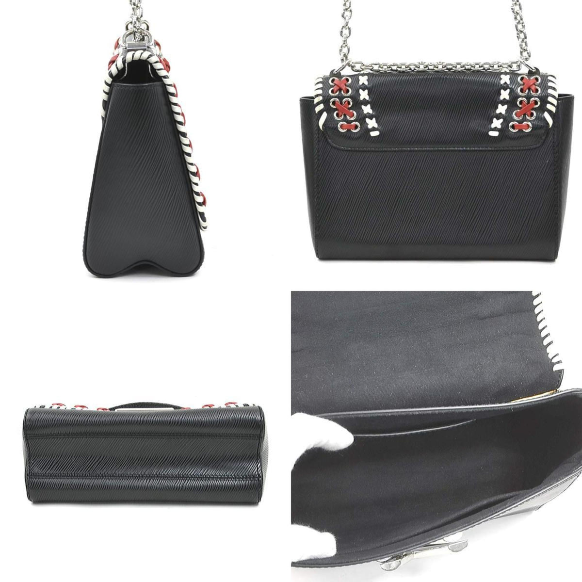 Louis Vuitton Black Red Color White Epi Leather Shoulder Bag (Pre-Owned)