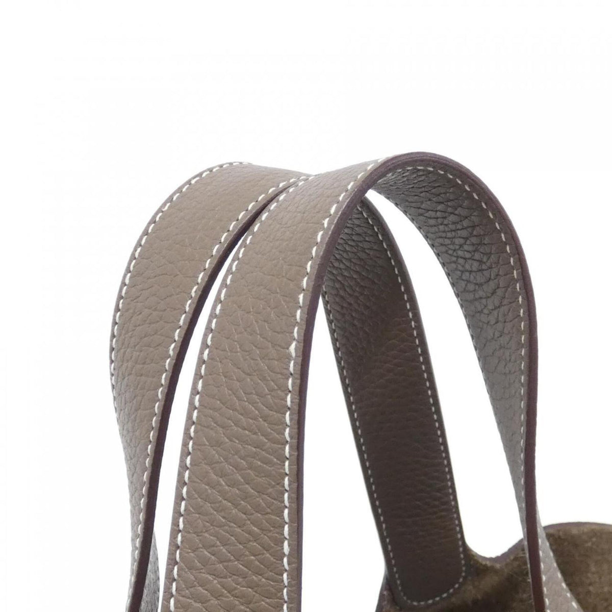 Hermes Etoupe Gray Taurillon Clemence Leather Handbag (Pre-Owned)
