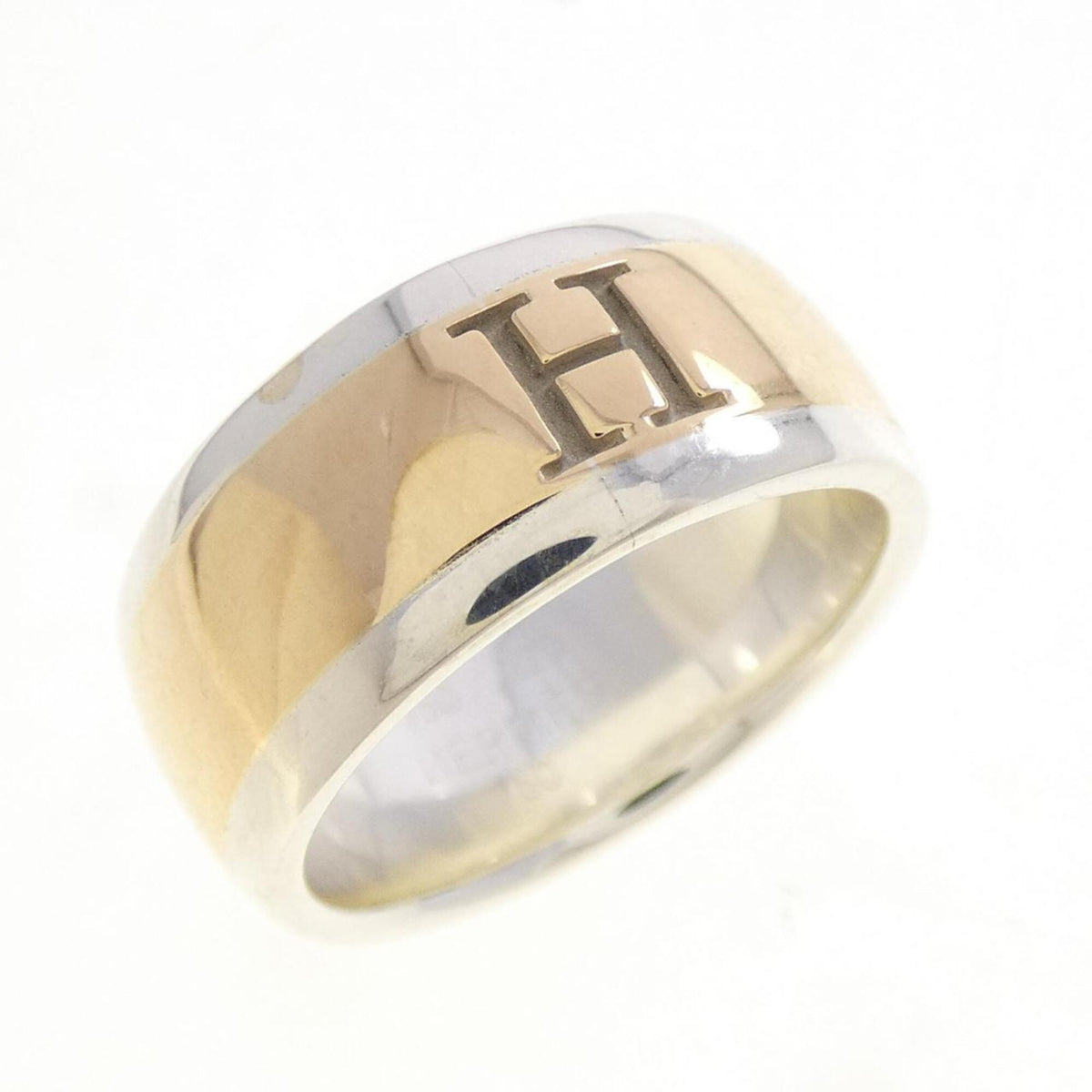 Hermes Yellow Gold (18K) Silver 925 Band Ring (Pre-Owned)