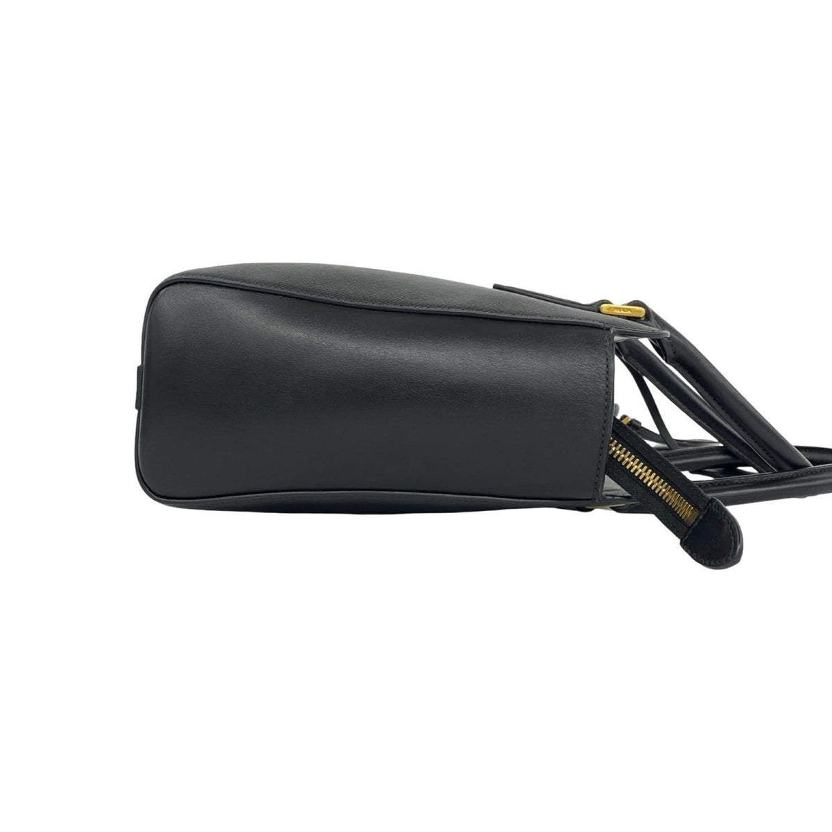 Prada Black Leather Handbag Shoulder Bag Tote Bag (Pre-Owned)