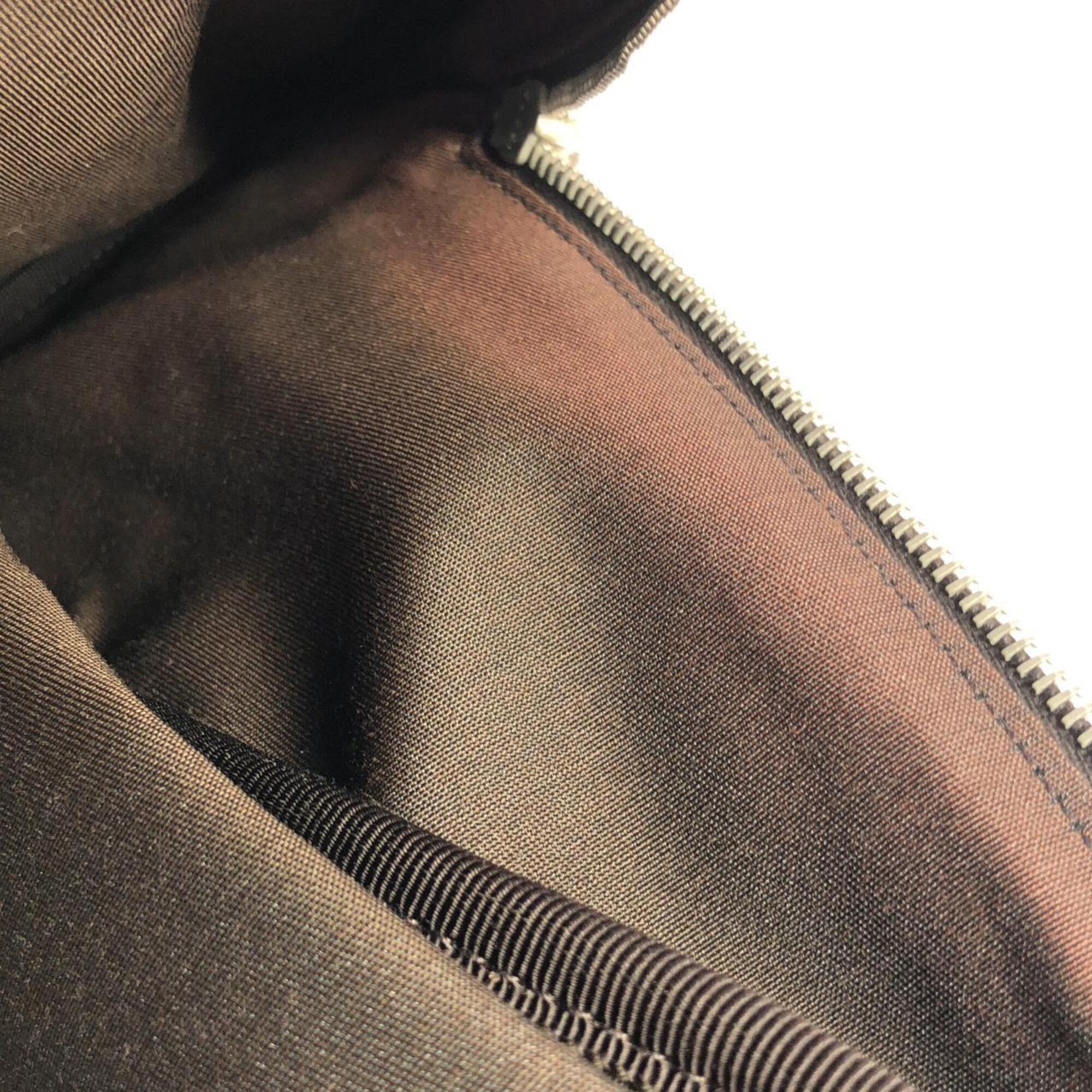 Gucci Beige Brown Gg Canvas Backpack (Pre-Owned)