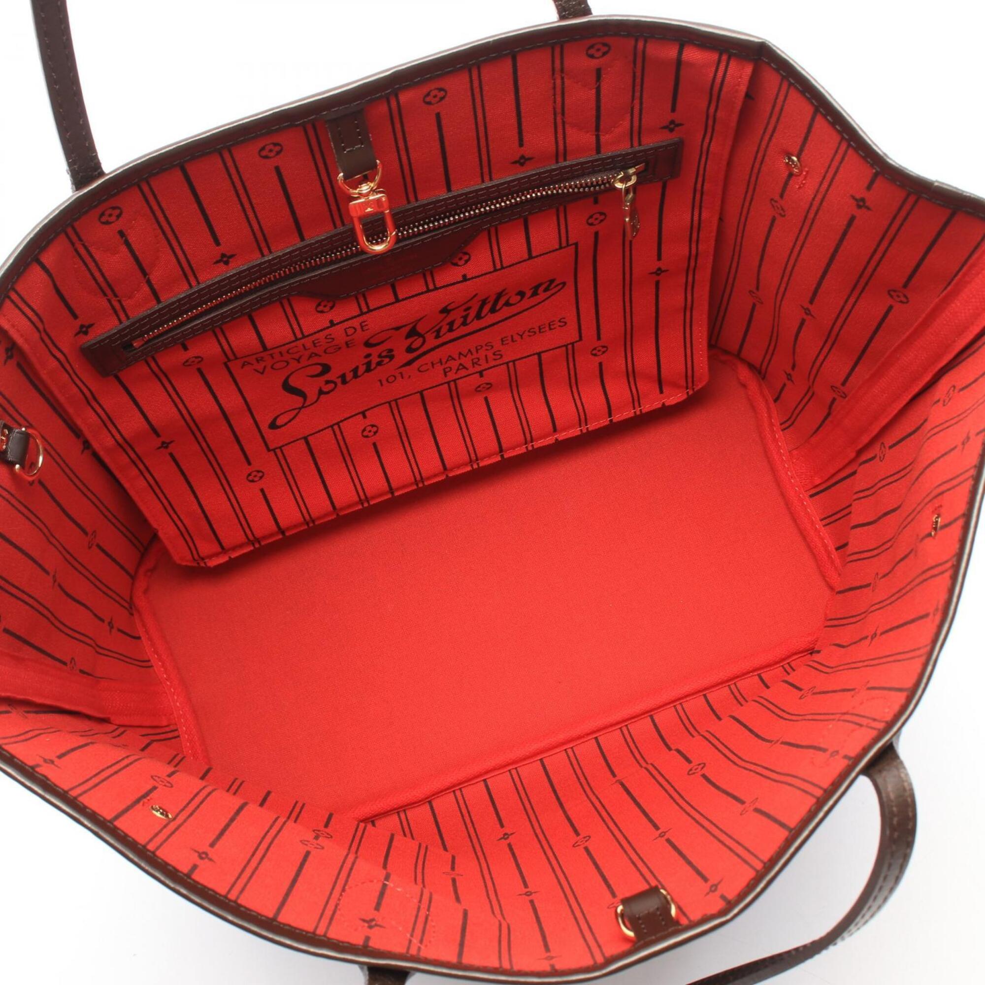 Louis Vuitton Brown Coated Canvas Leather Handbag Tote Bag (Pre-Owned)