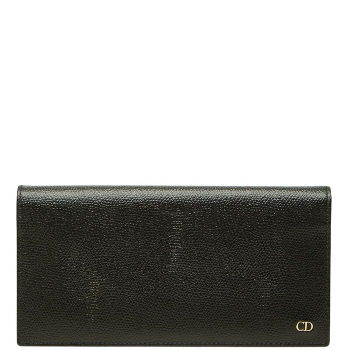 Christian Dior Black Leather Long Wallet (Bi-Fold) (Pre-Owned)