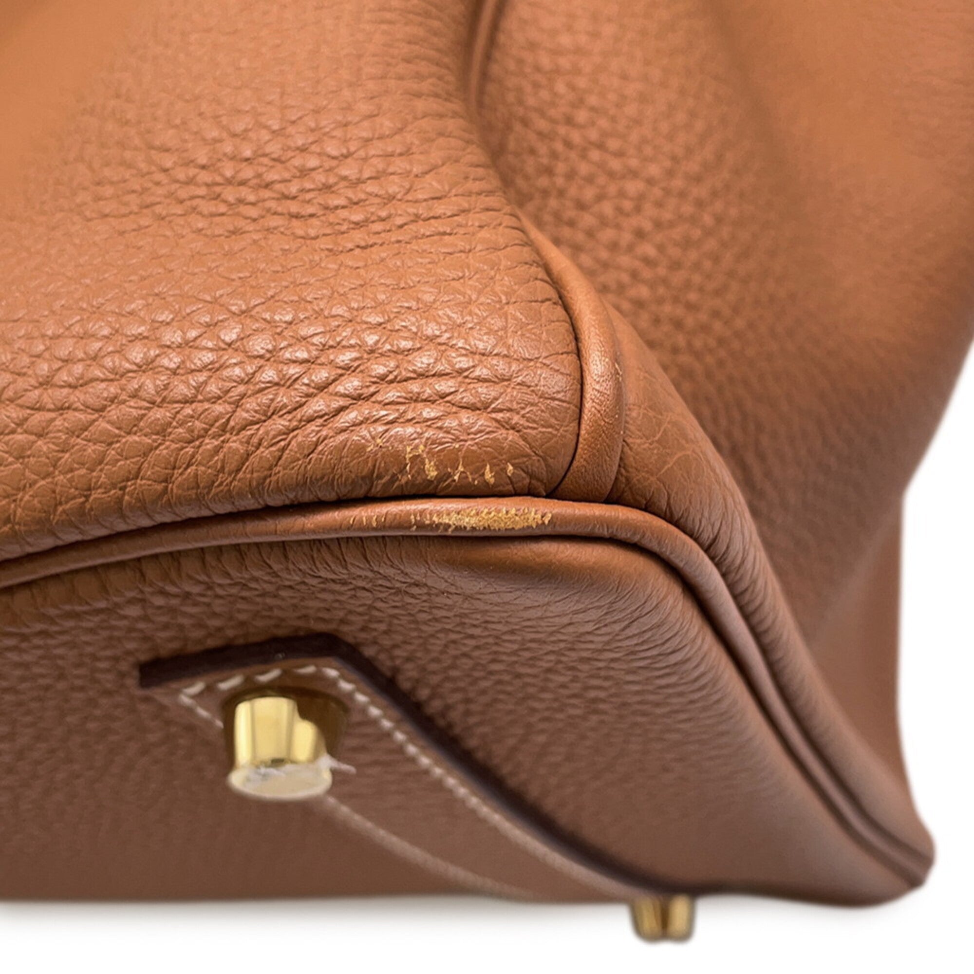 Hermes Birkin Gold Togo Leather Handbag (Pre-Owned)