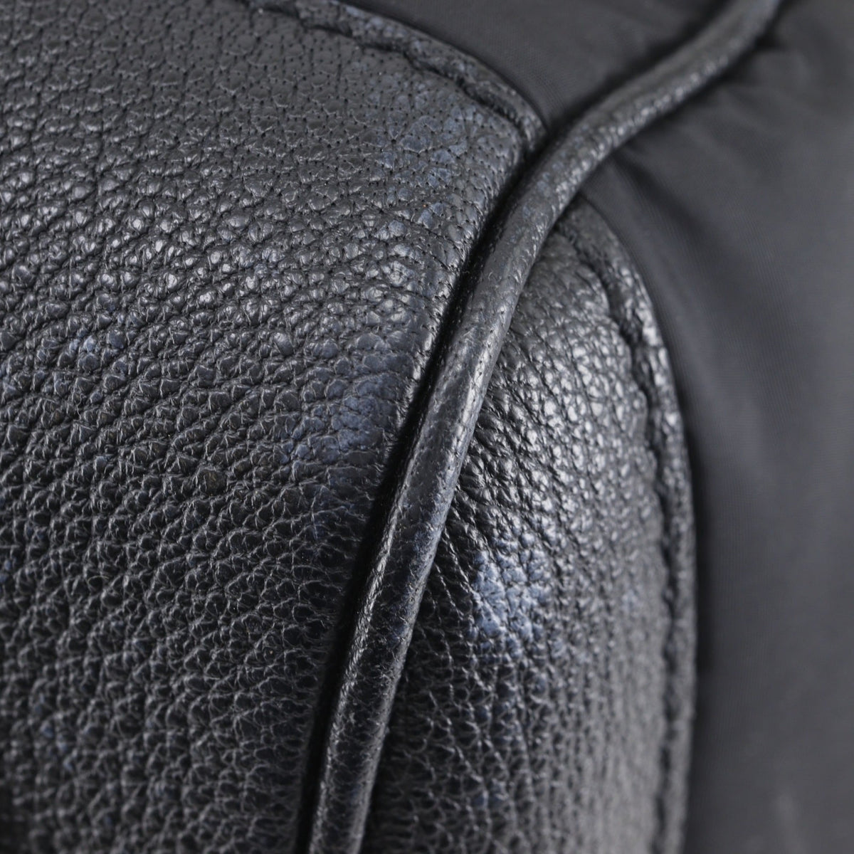 Balenciaga Black Nylon Leather Boston Bag Shoulder Bag (Pre-Owned)