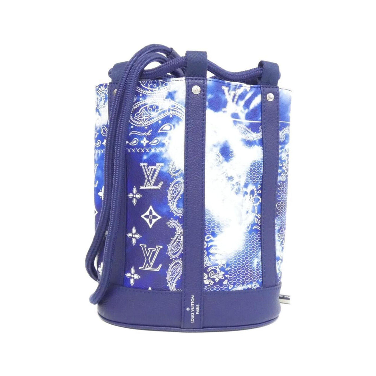 Louis Vuitton Monogram Blue Leather Shoulder Bag (Pre-Owned)