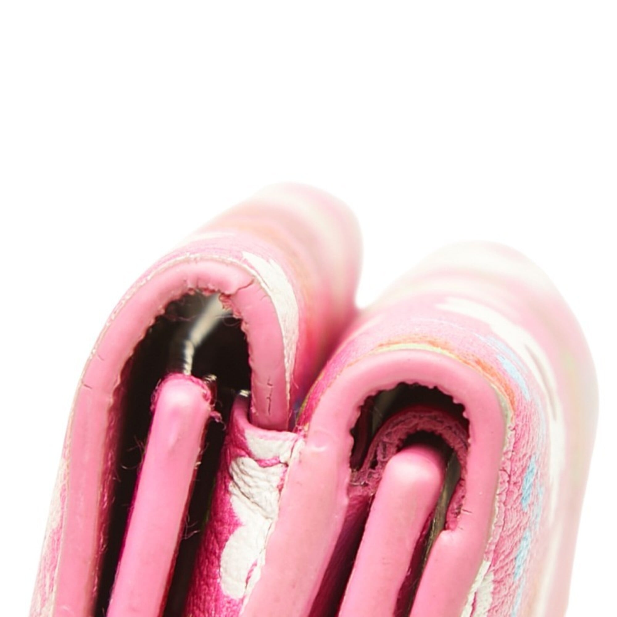 Balenciaga Multi-Color Pink Leather Wallet (Tri-Fold) (Pre-Owned)