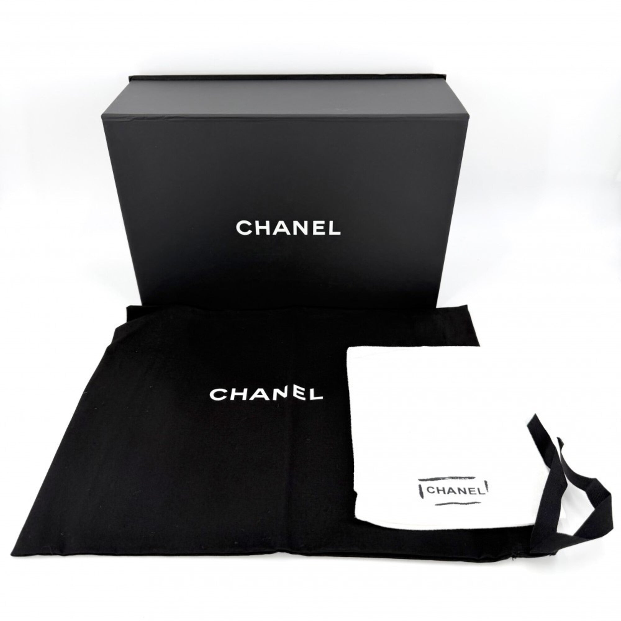 Chanel Black Gray Tweed Wool Shoulder Bag (Pre-Owned)