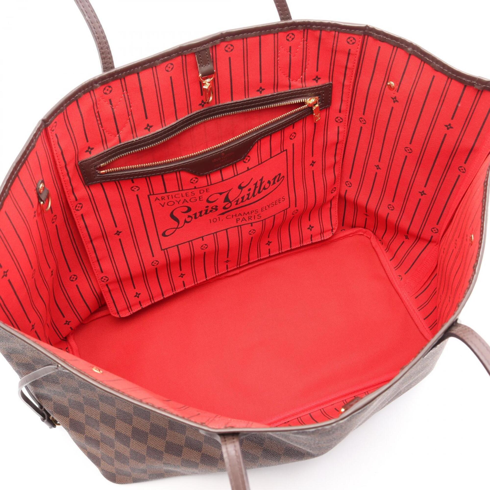 Louis Vuitton Brown Coated Canvas Leather Handbag Tote Bag (Pre-Owned)