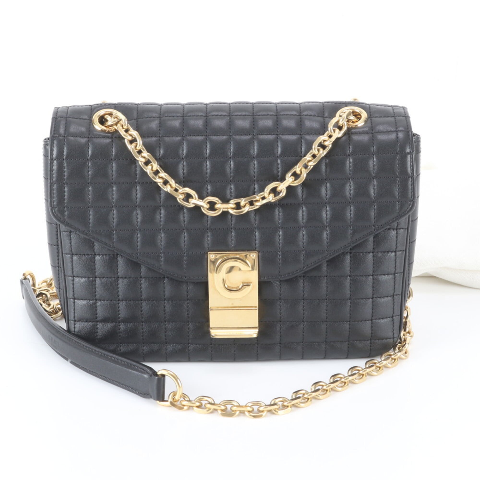 Celine Black Leather Shoulder Bag (Pre-Owned)