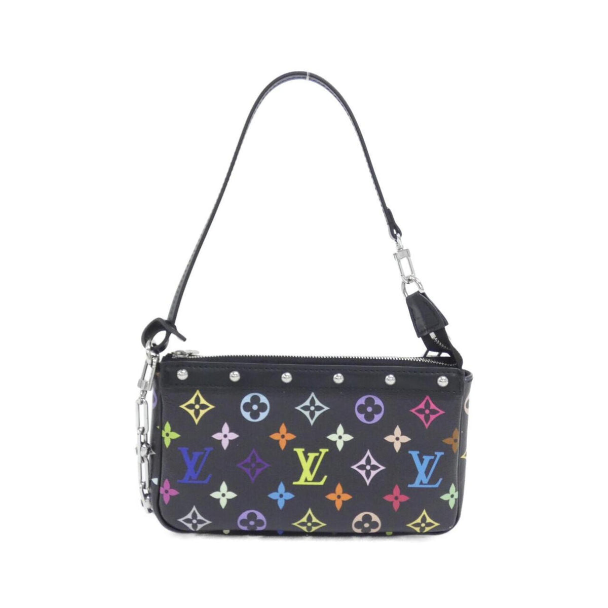 Louis Vuitton Black Coated Canvas Pochette Pouch (Pre-Owned)