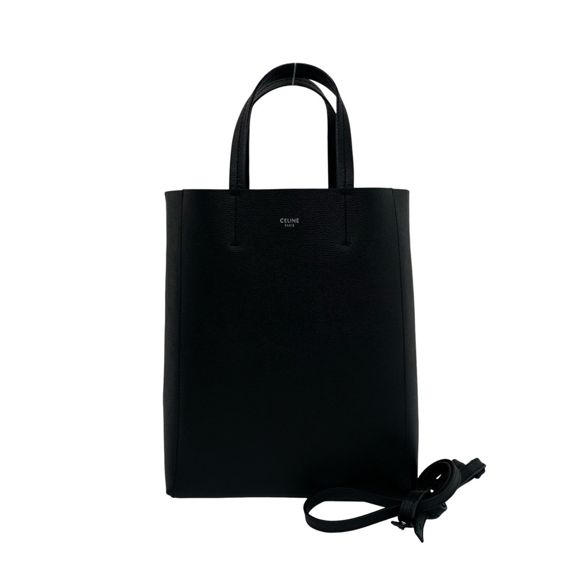 Celine Black Leather Handbag Shoulder Bag (Pre-Owned)