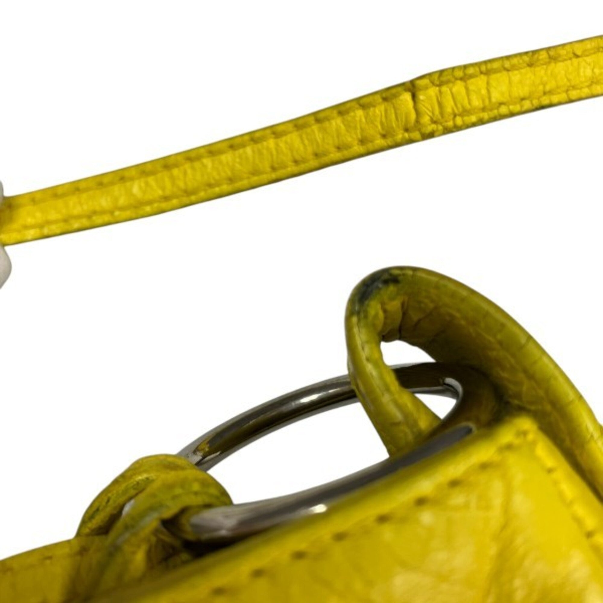 Balenciaga Giant Yellow Leather Handbag Shoulder Bag (Pre-Owned)