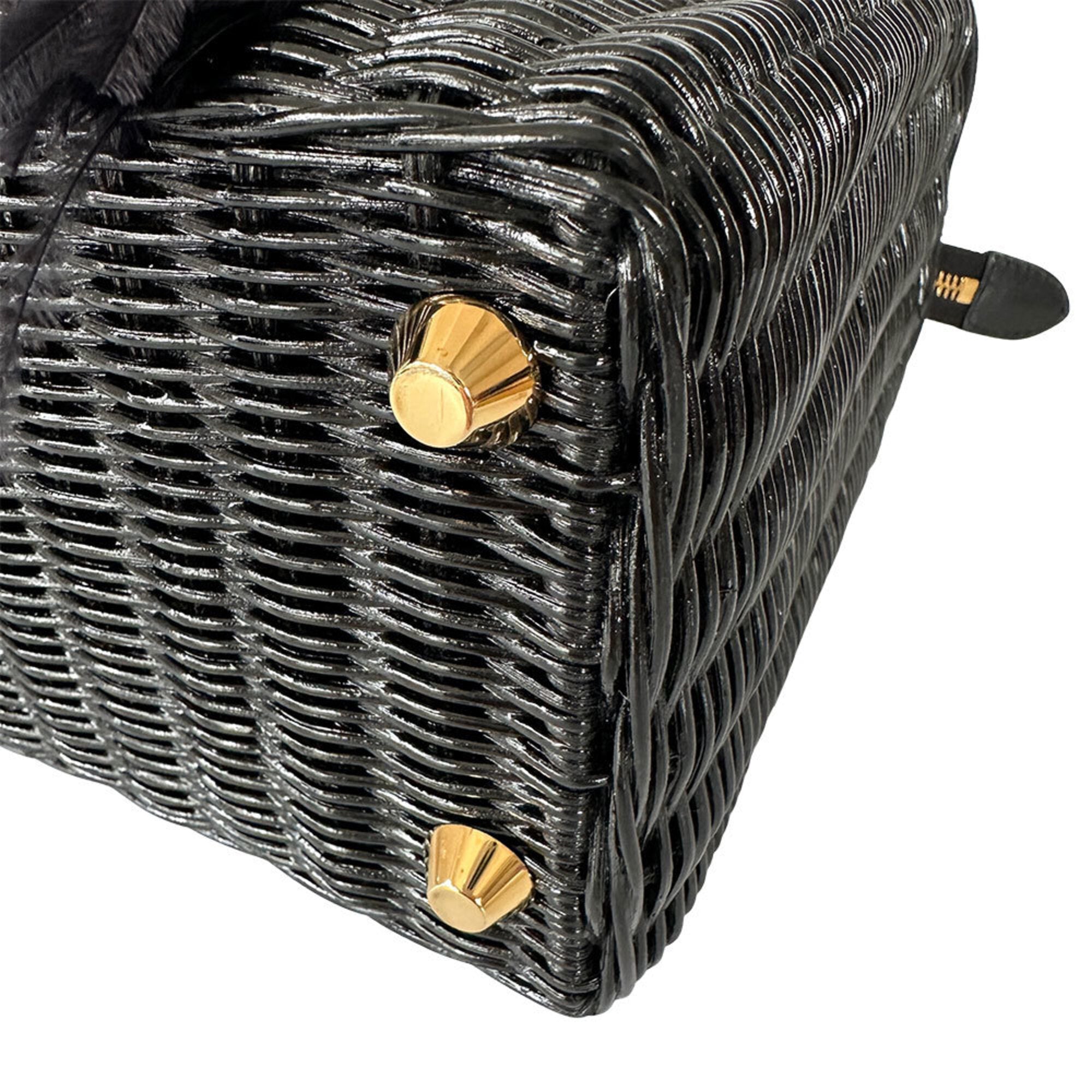 Prada Black Canvas Handbag Tote Bag (Pre-Owned)