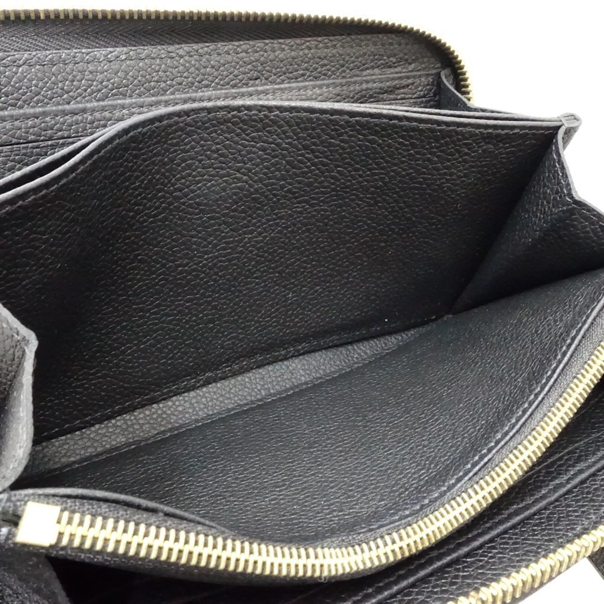 Louis Vuitton Monogram Cream Noir Monogram Empreinte Long Wallet (Bi-Fold) (Pre-Owned)
