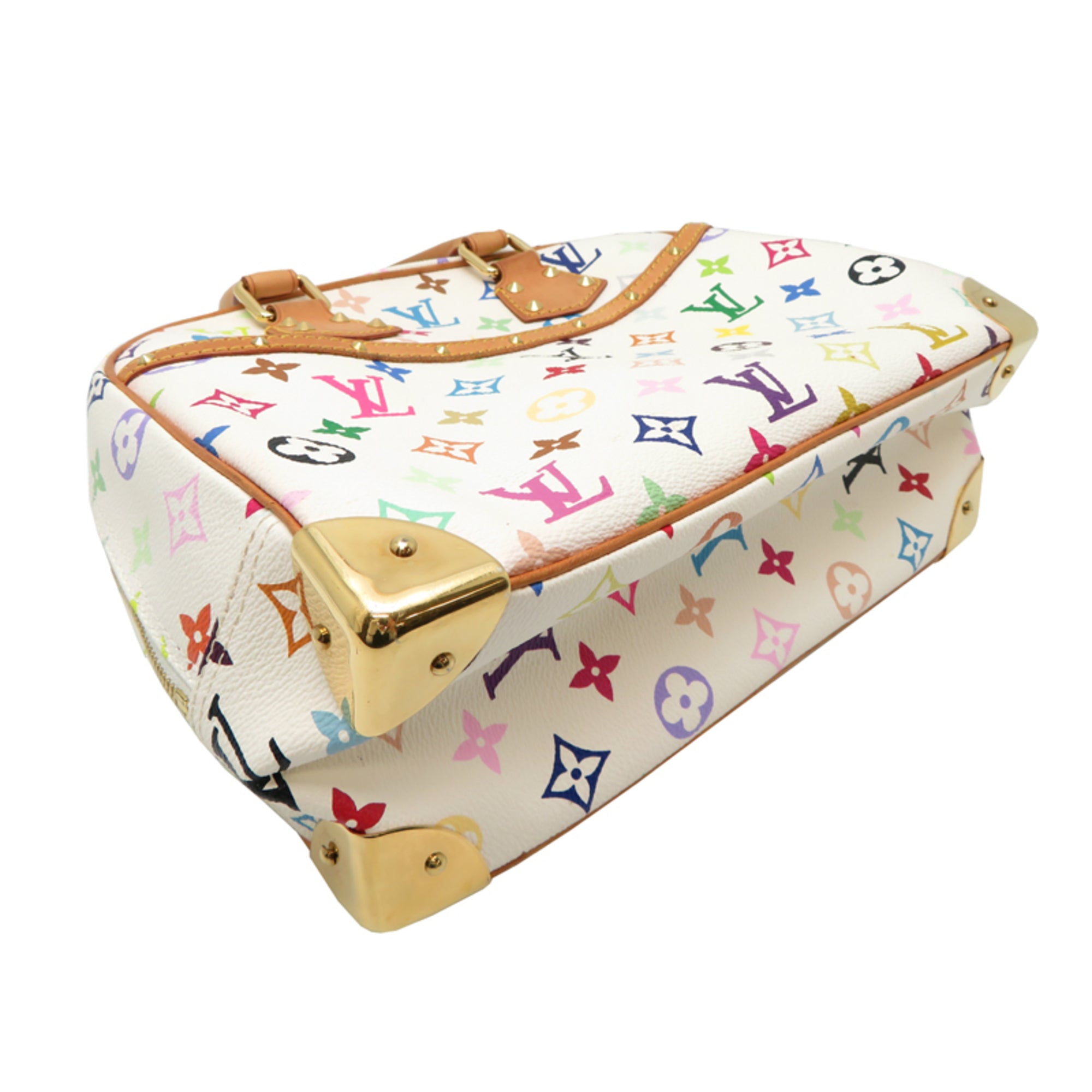 Louis Vuitton White Monogram Multicolore Handbag (Pre-Owned)