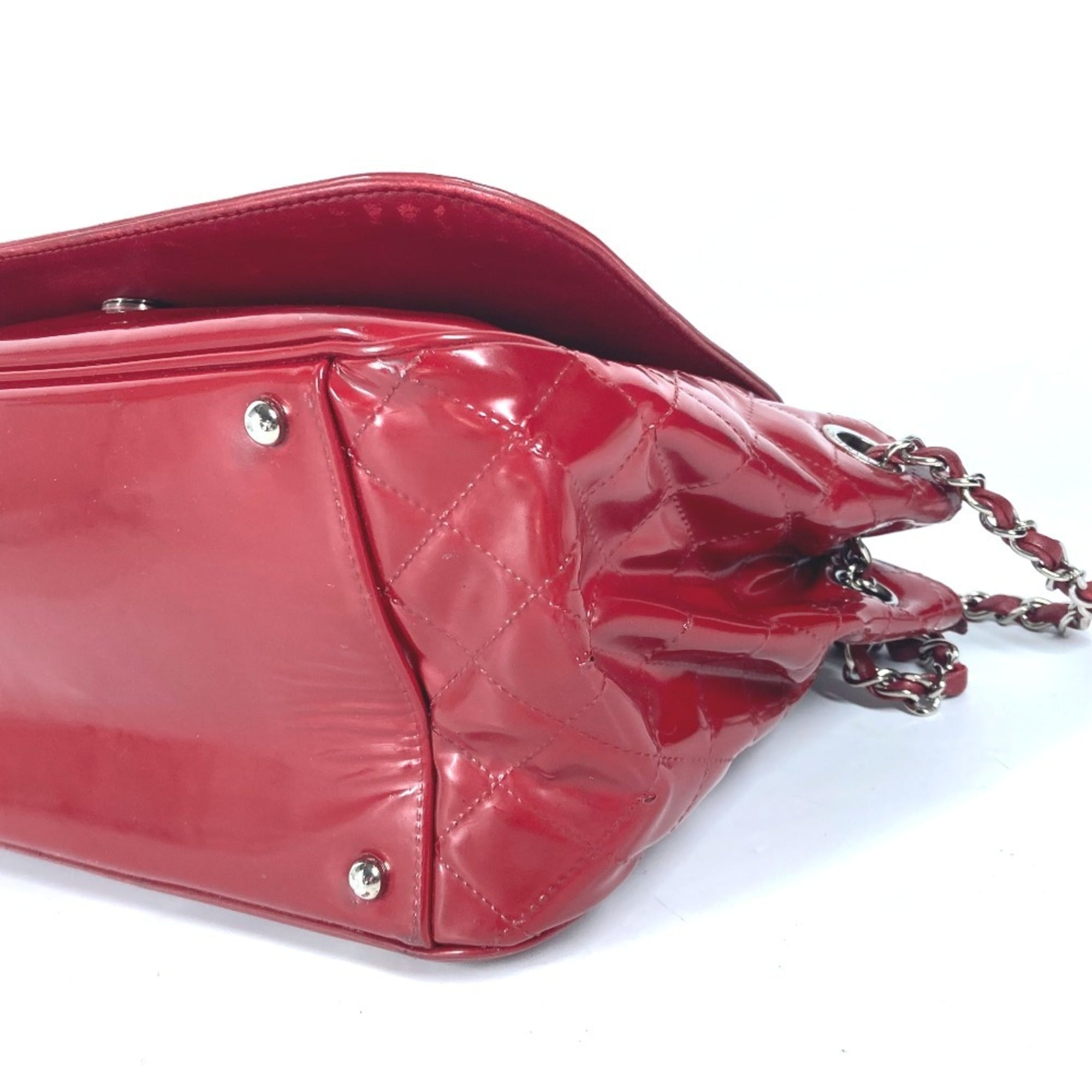 Chanel Pink Red Color Leather Shoulder Bag (Pre-Owned)