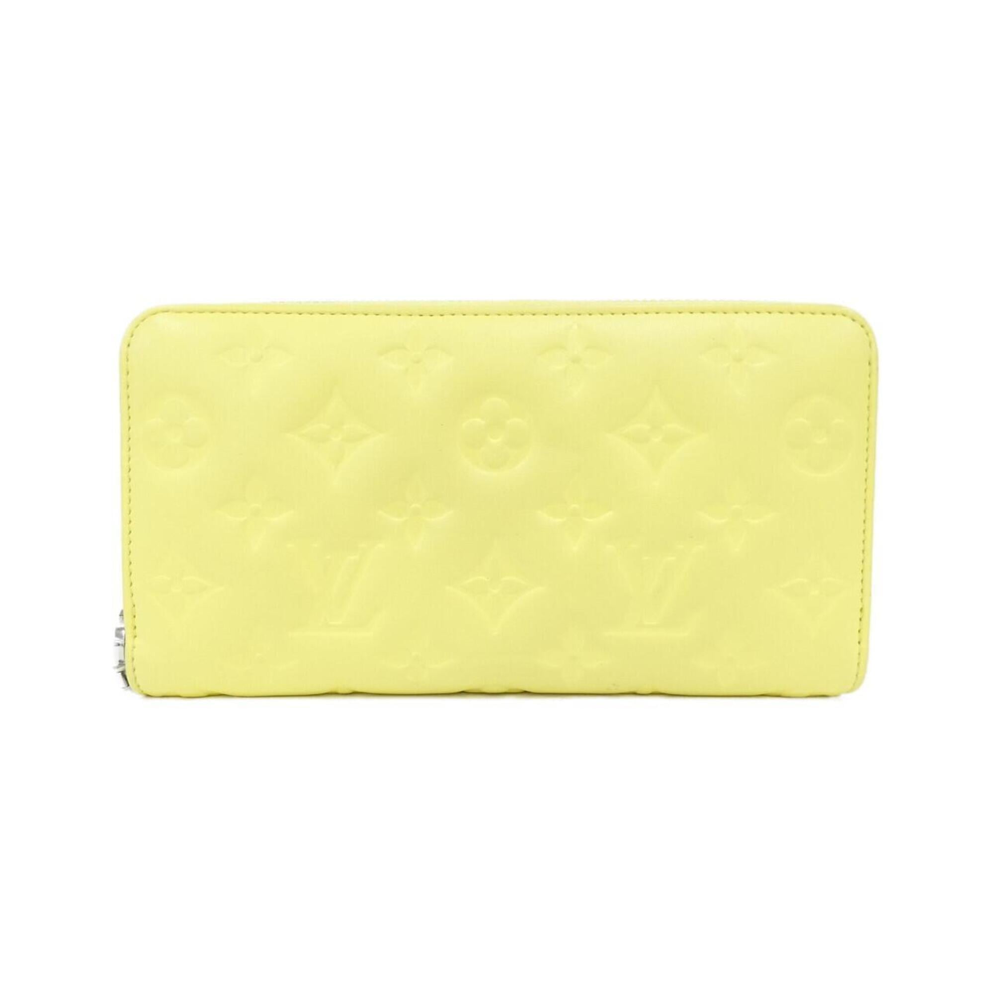 Louis Vuitton Yellow Leather Long Wallet (Bi-Fold) (Pre-Owned)