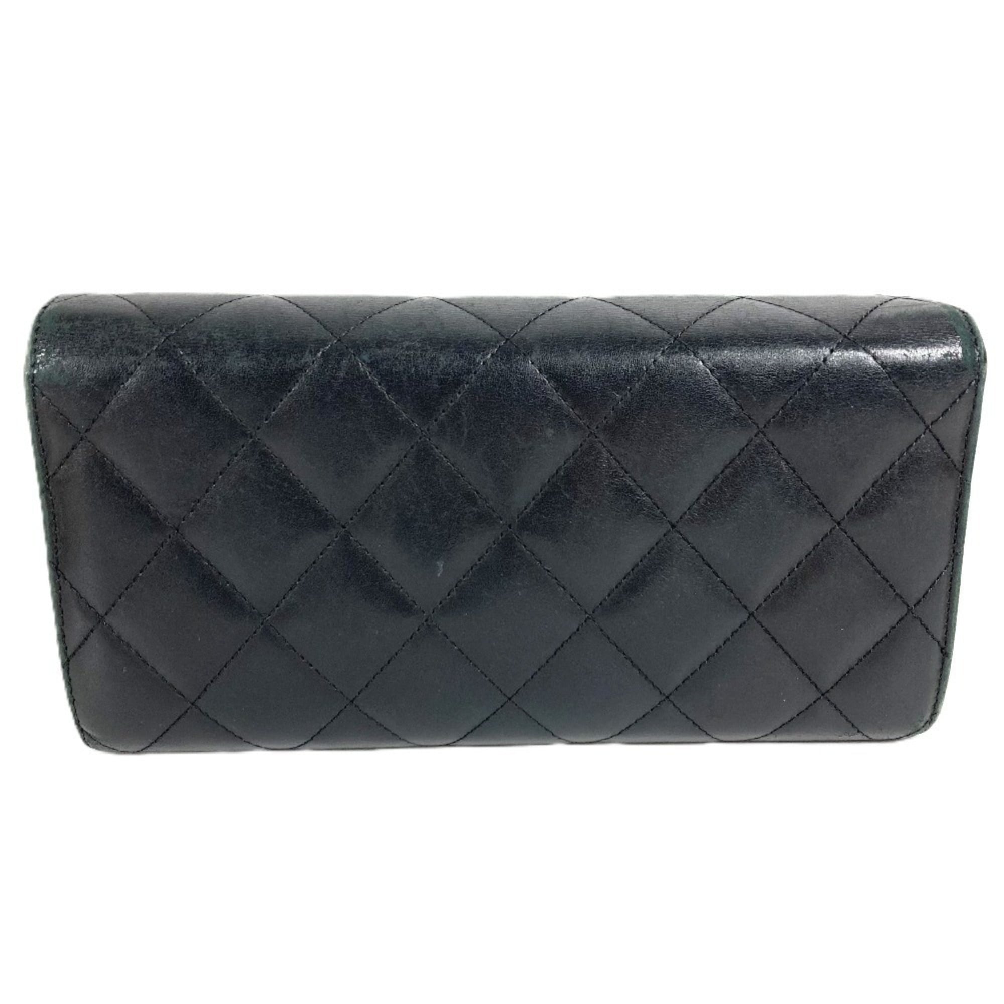 Chanel Black Cambon Ligne Leather Long Wallet (Bi-Fold) (Pre-Owned)