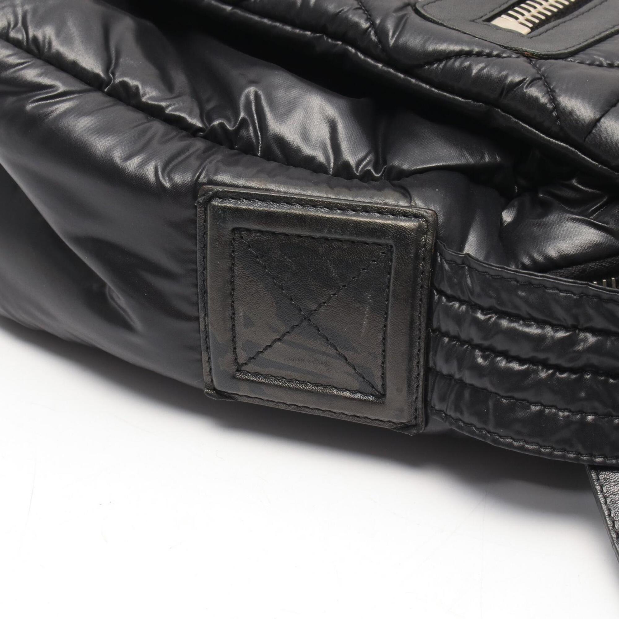 Chanel Coco Cocoon Black Nylon Leather Handbag Shoulder Bag (Pre-Owned)