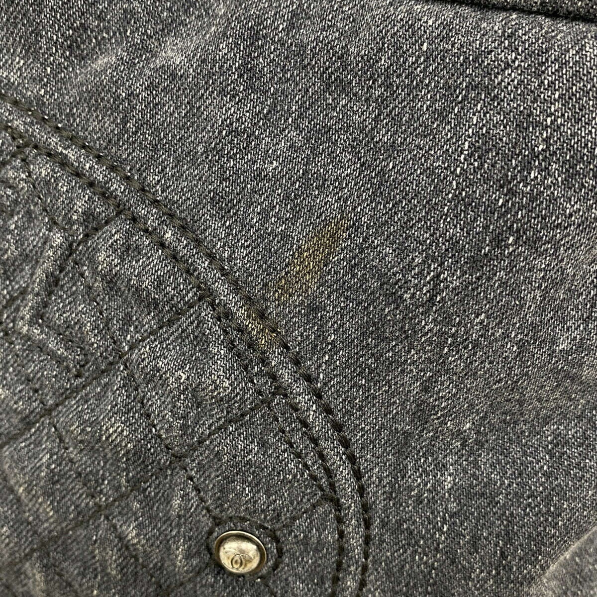 Chanel Gray Denim Handbag (Pre-Owned)