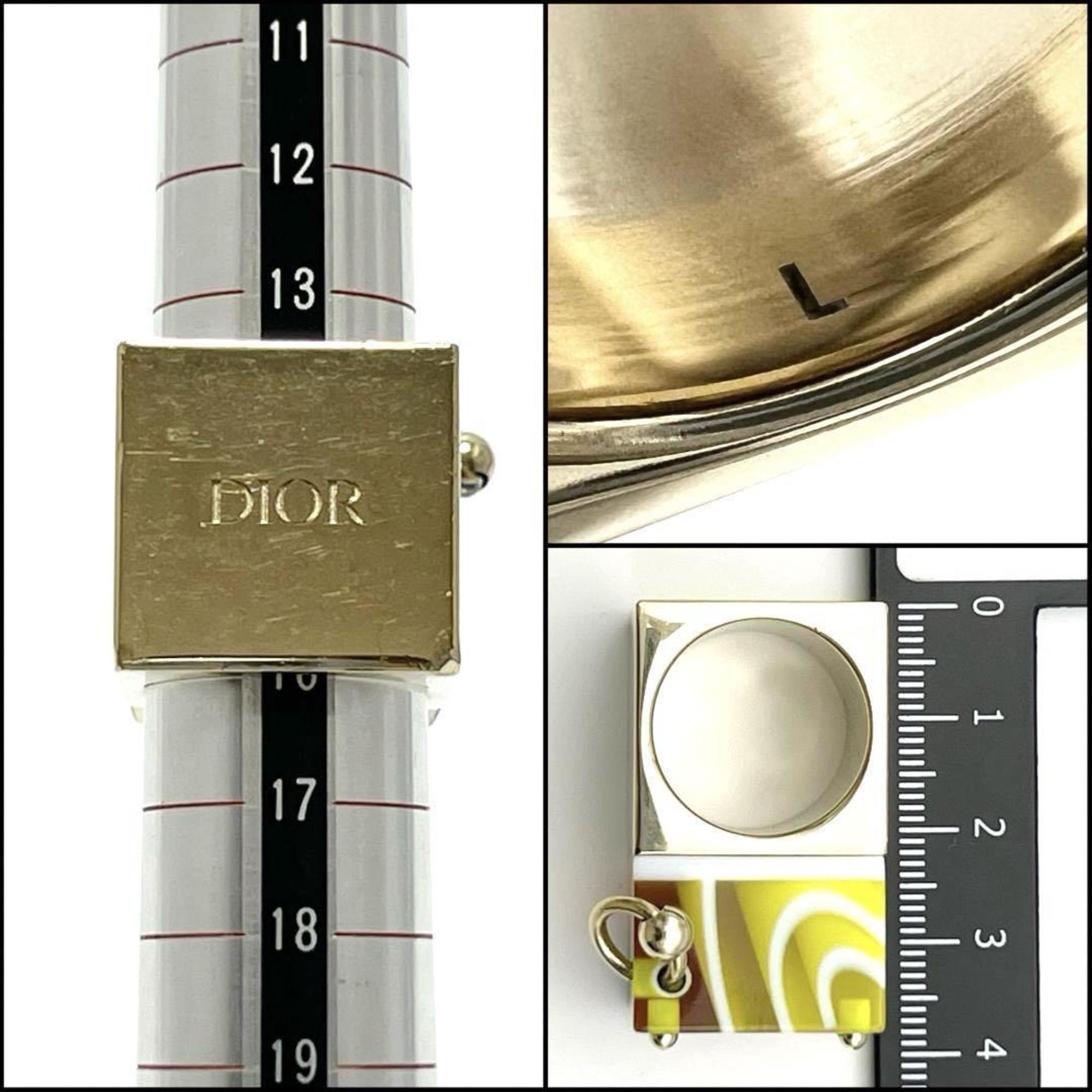 Christian Dior Metal Plastic Band Ring (Pre-Owned)