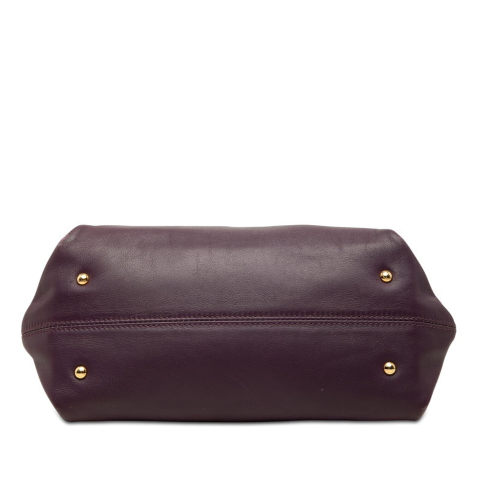 Salvatore Ferragamo Purple Leather Handbag (Pre-Owned)