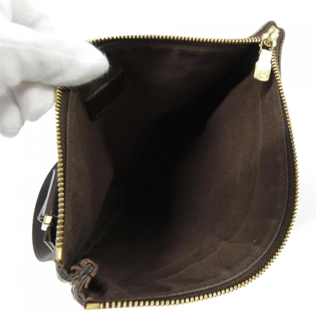 Louis Vuitton Brown Coated Canvas Pochette Shoulder Bag (Pre-Owned)