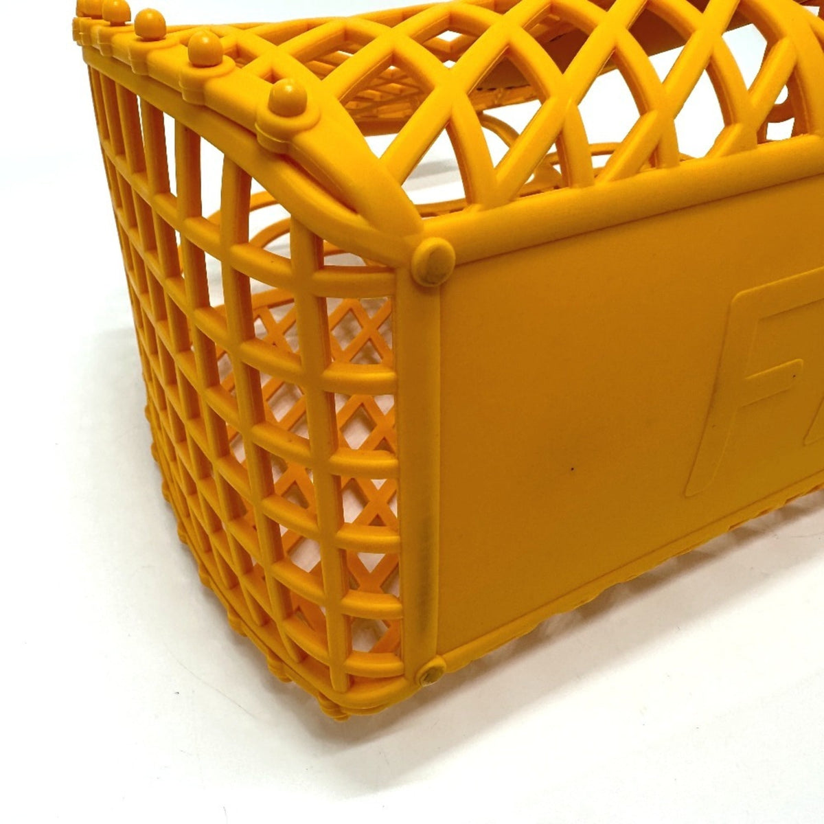 Fendi Orange Plastic Leather Baguette Bag (Pre-Owned)