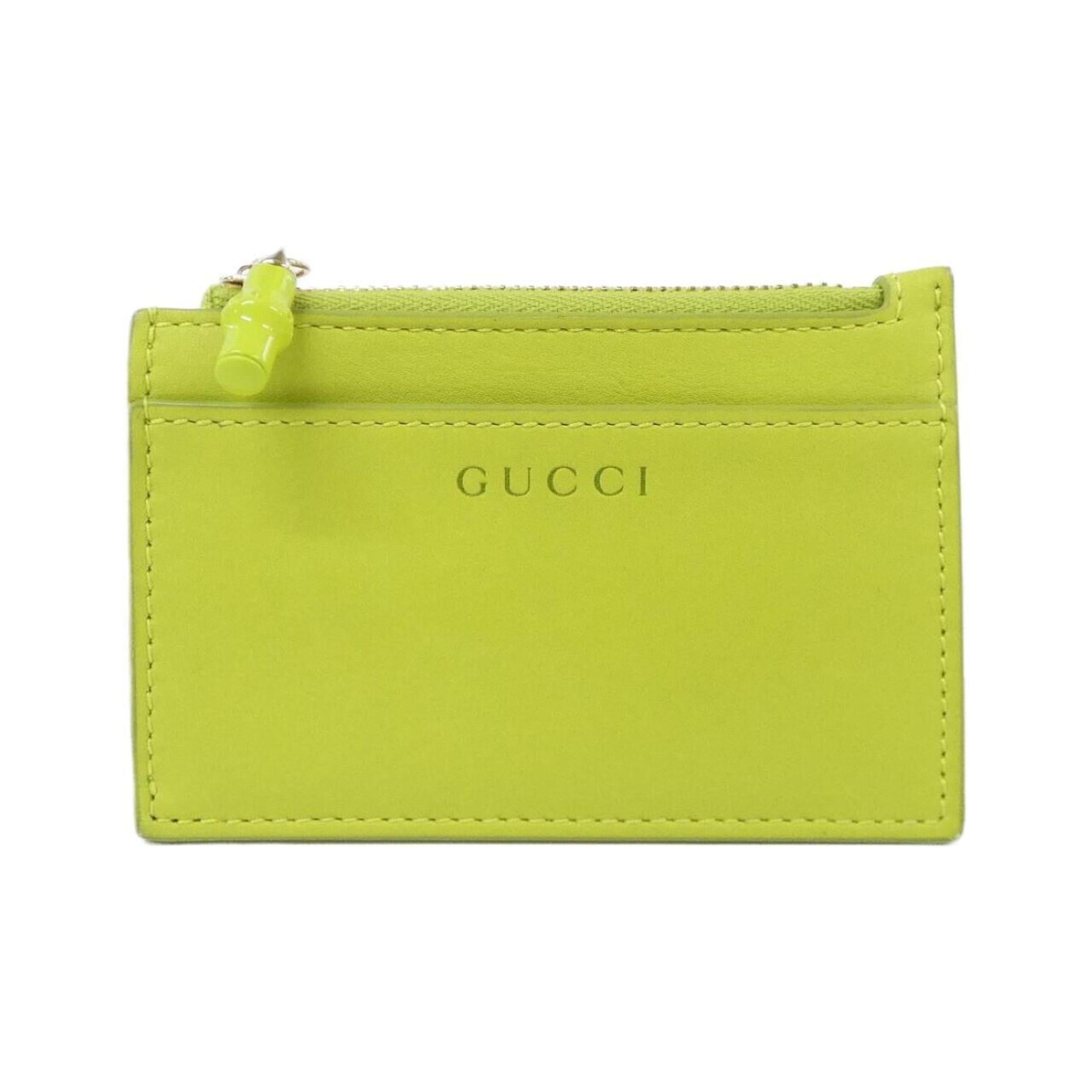 Gucci Green Leather Coin Purse/Coin Case (Pre-Owned)