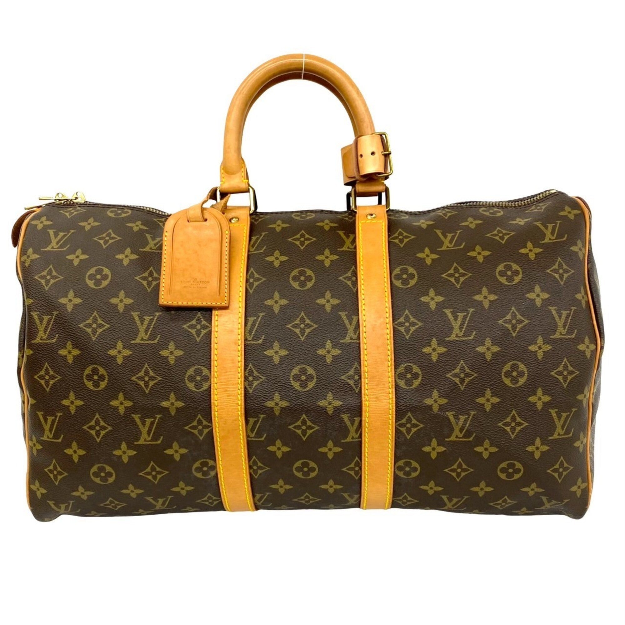 Louis Vuitton Brown Leather Pvc Boston Bag (Pre-Owned)