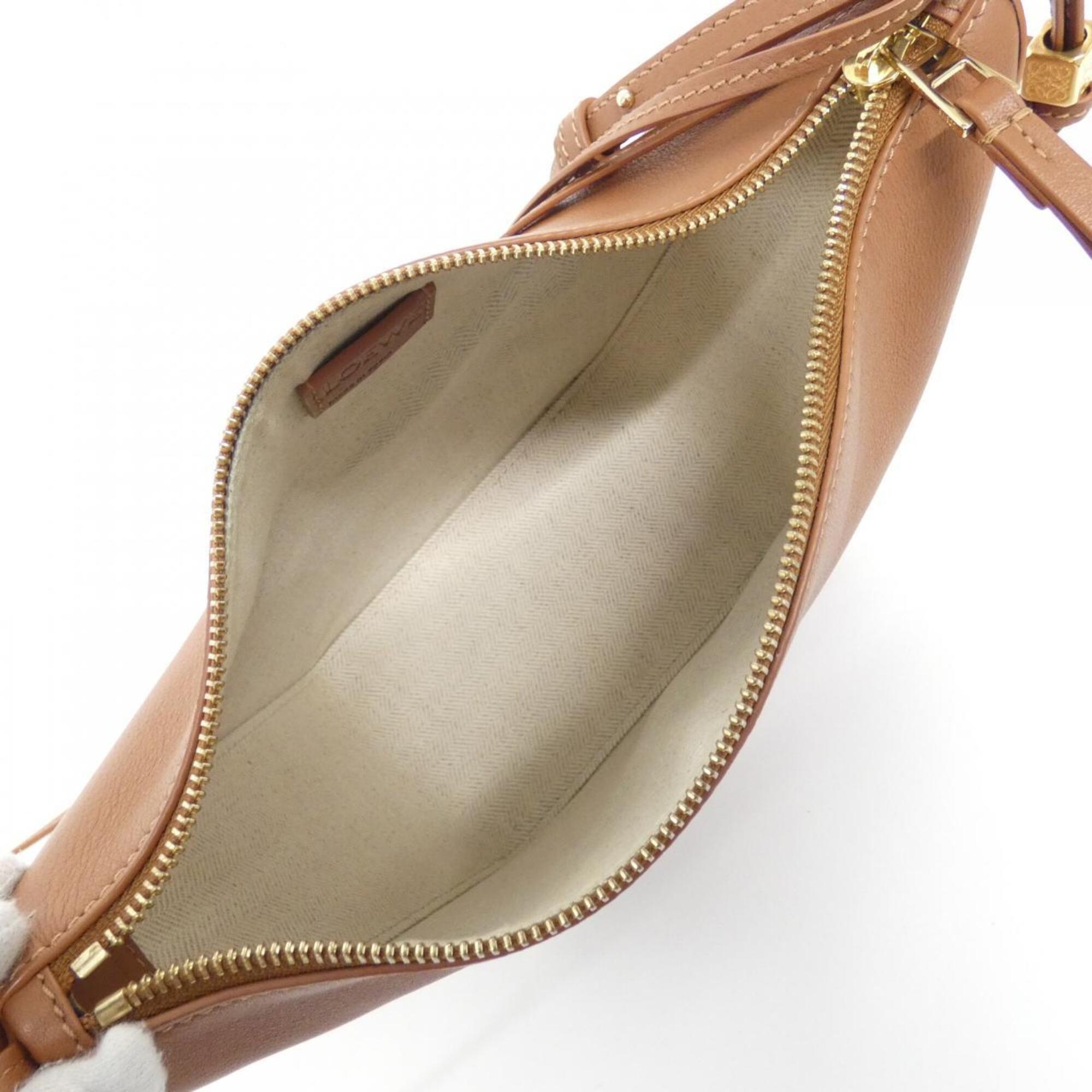 Loewe Brown Leather Handbag Shoulder Bag (Pre-Owned)