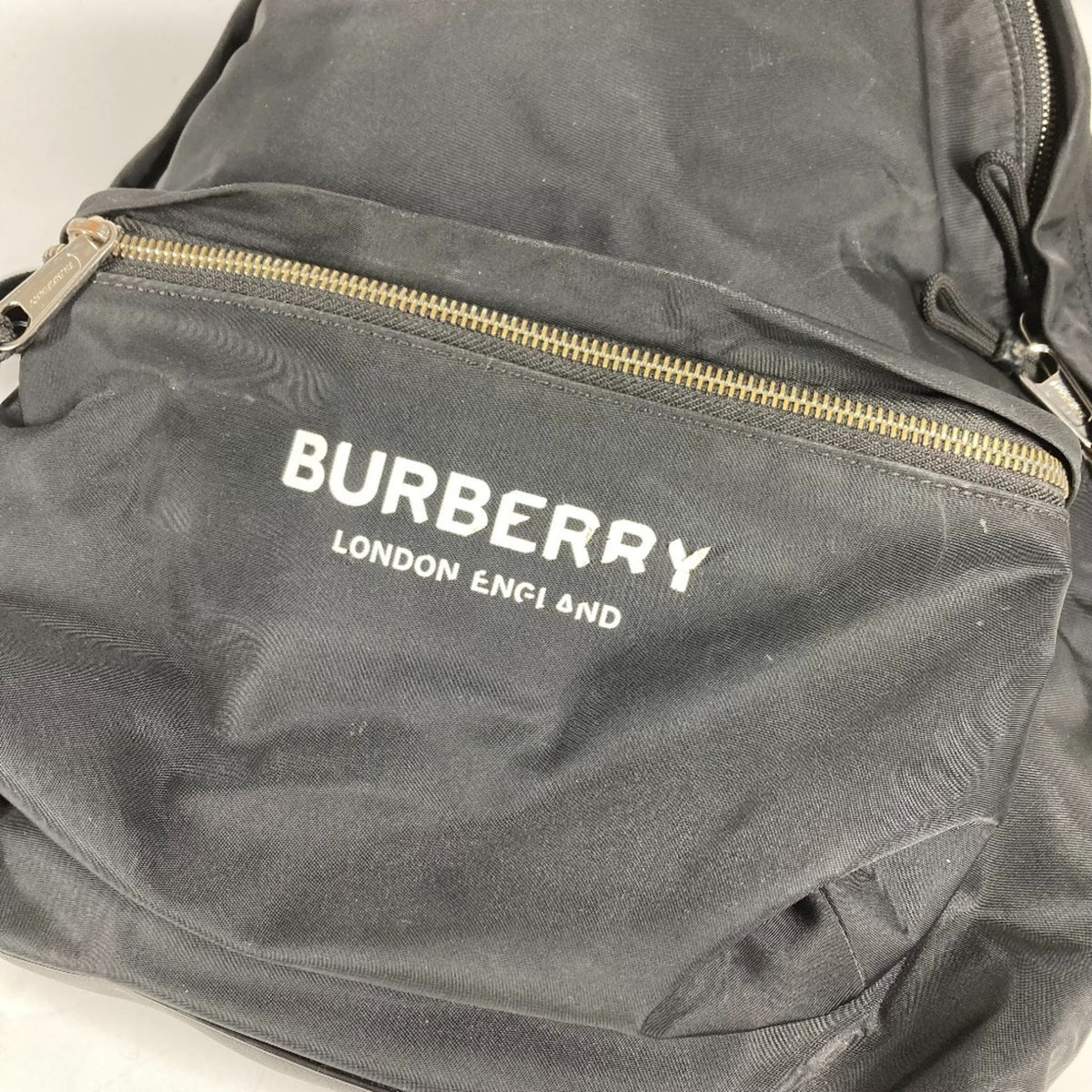 Burberry Black White Nylon Backpack (Pre-Owned)