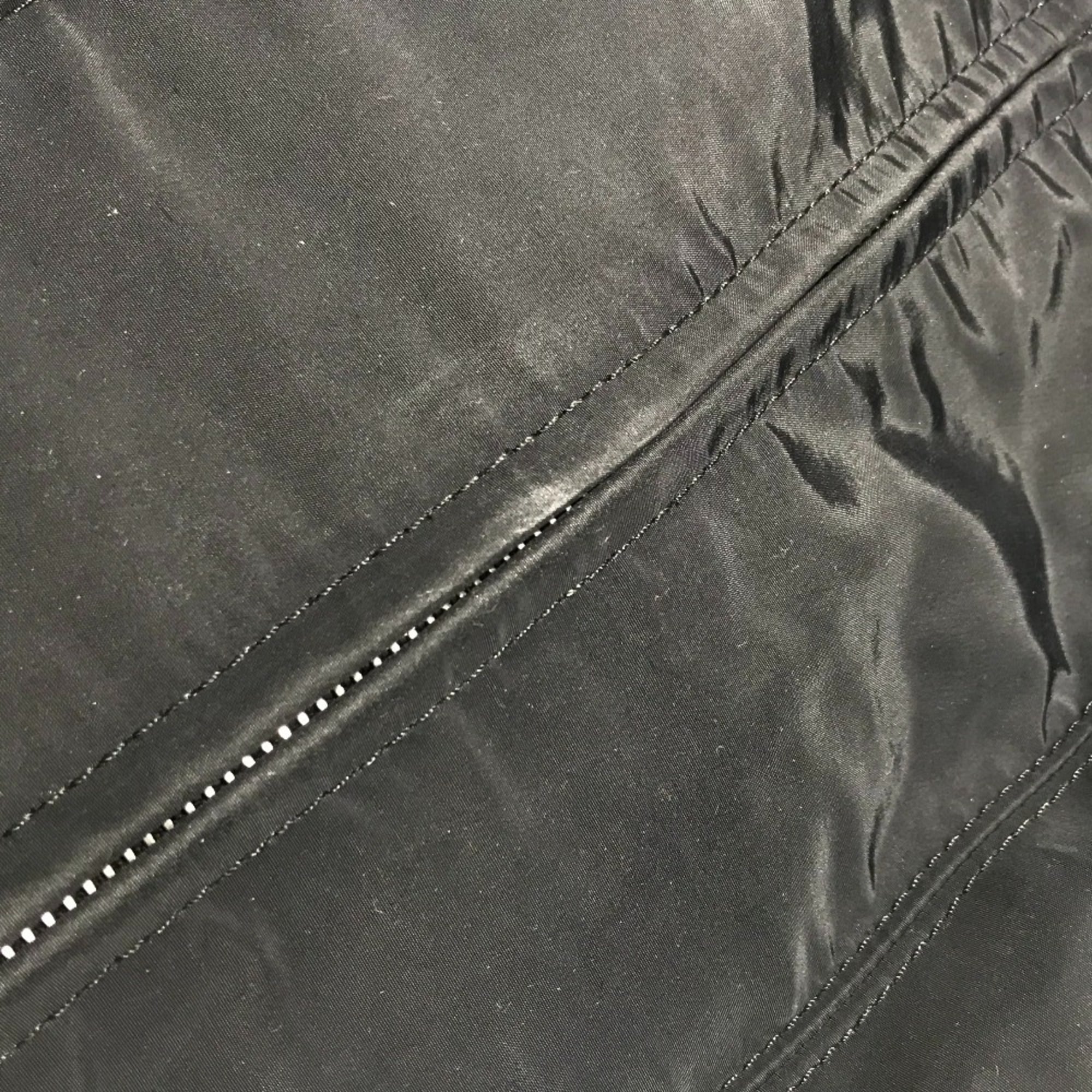 Hermes Black Leather Nylon Boston Bag Handbag Tote Bag (Pre-Owned)