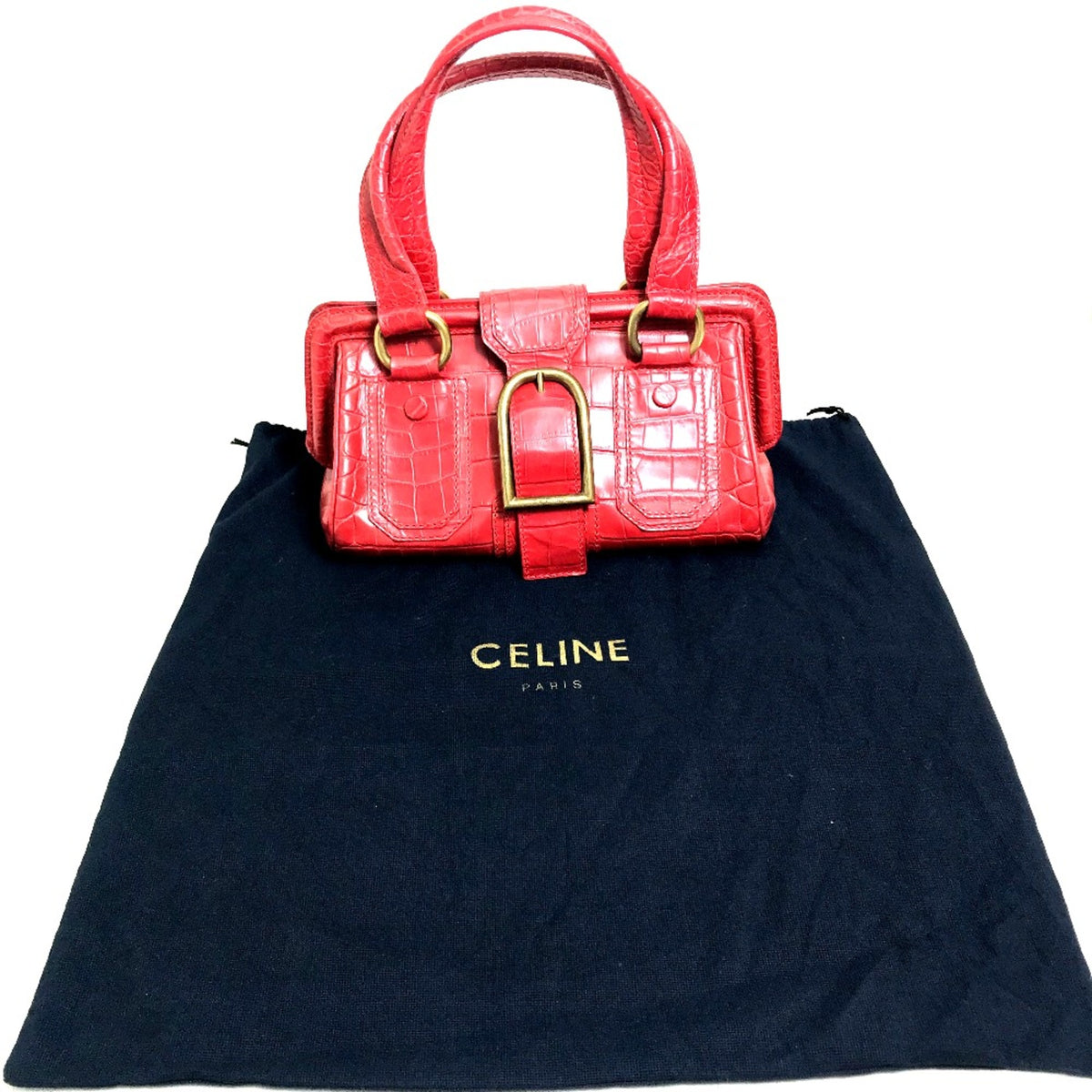 Celine Red Leather Handbag (Pre-Owned)