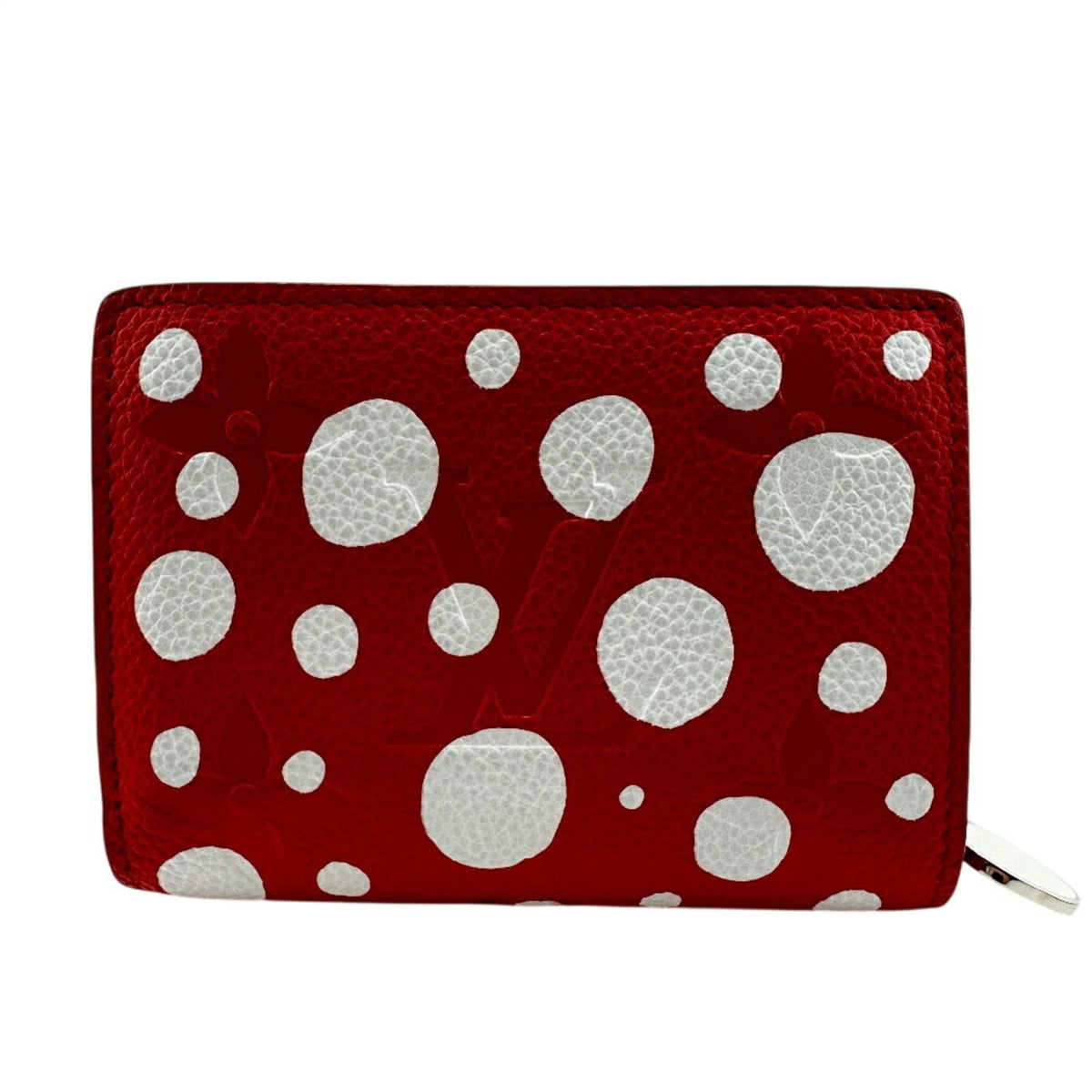 Louis Vuitton Monogram Empreinte Red Color White Leather Wallet (Bi-Fold) (Pre-Owned)